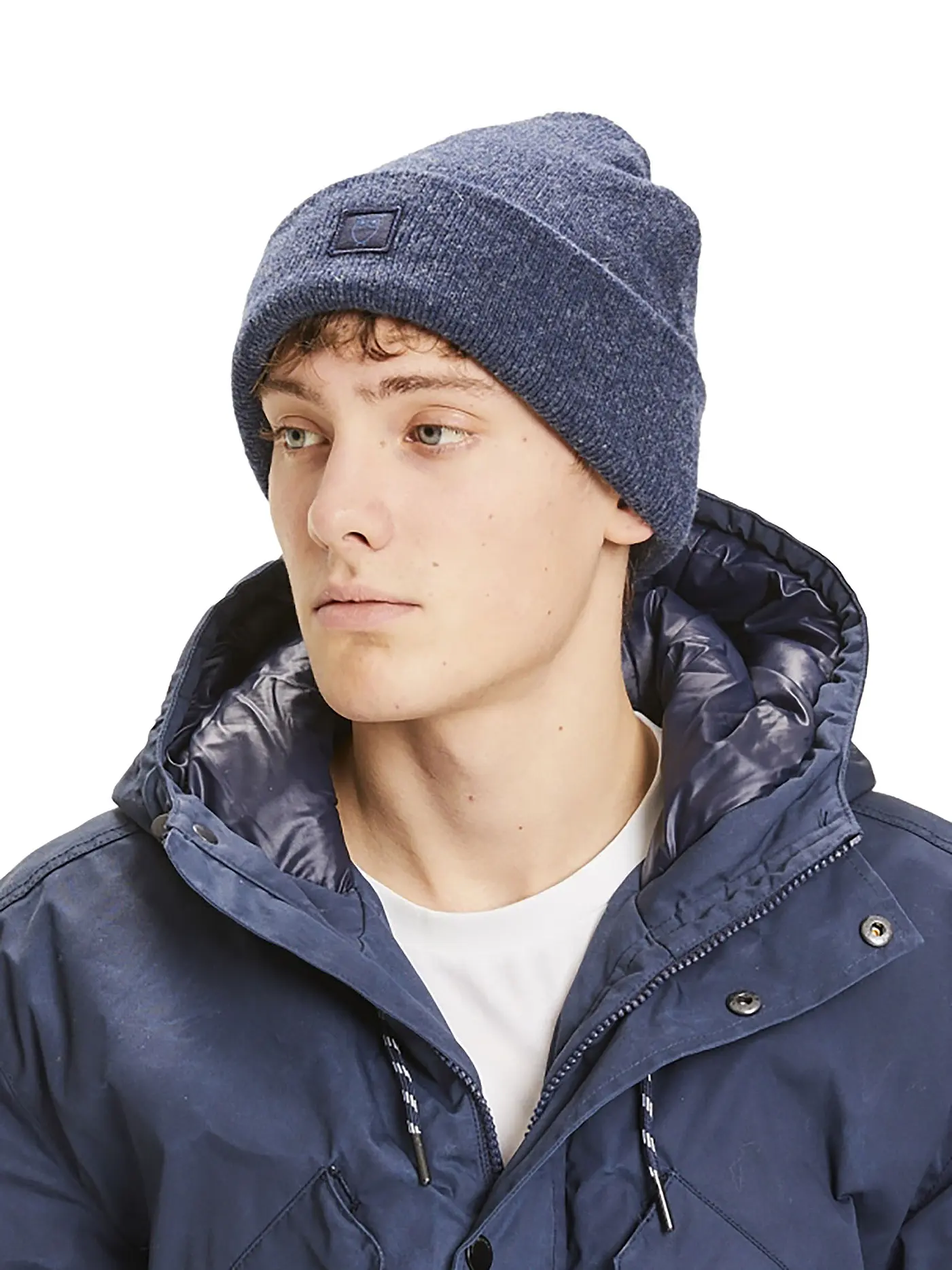 KNOWLEDGE COTTON APPAREL | Mütze - Haube LEAF | blau