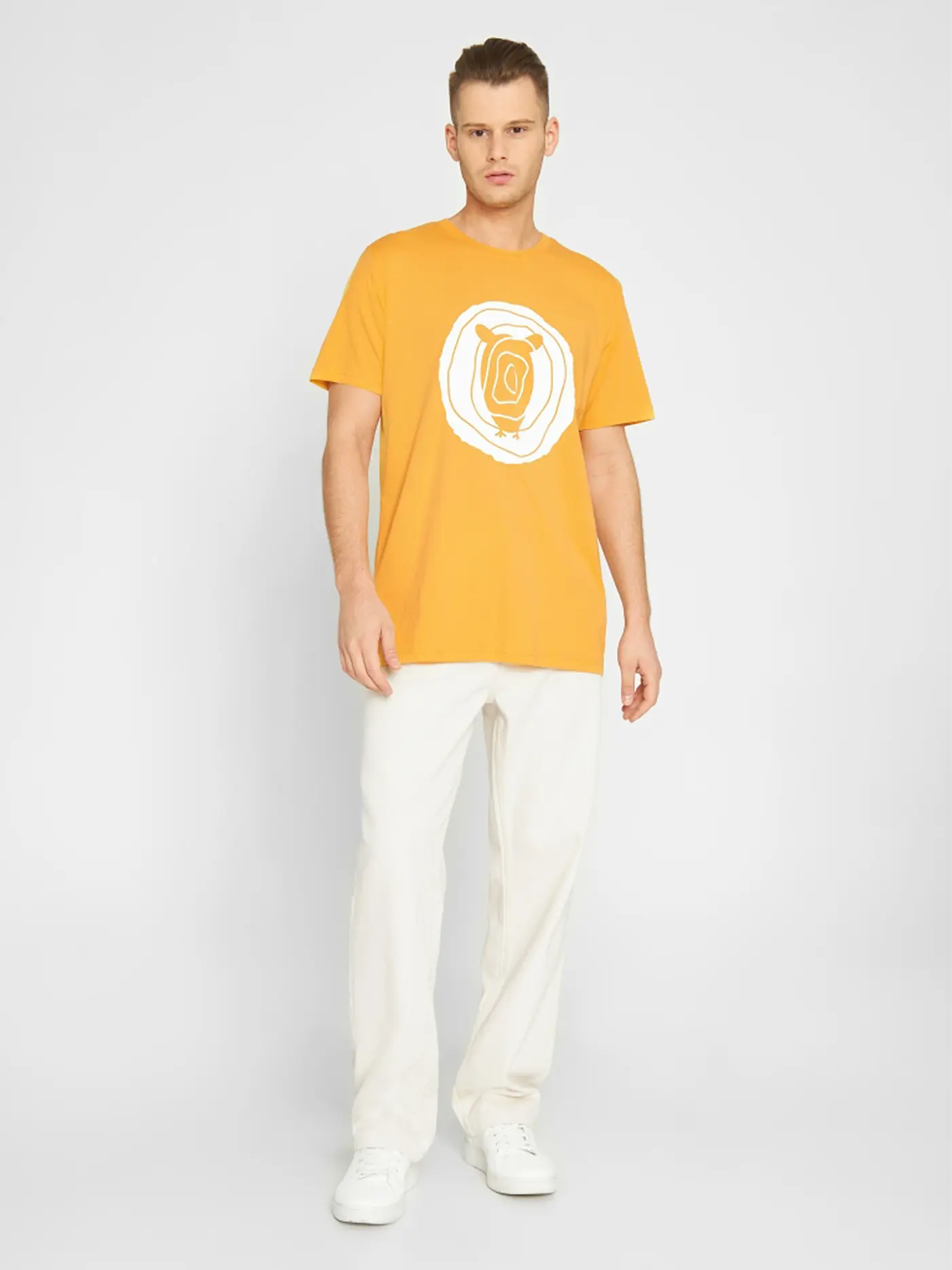 KNOWLEDGE COTTON APPAREL | T-Shirt  | gelb