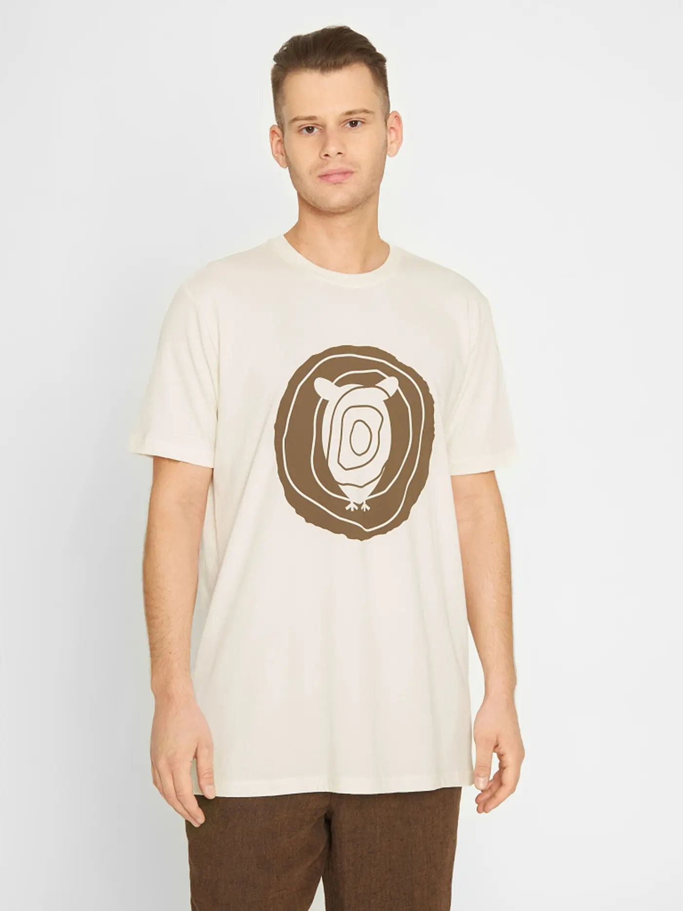 KNOWLEDGE COTTON APPAREL | T-Shirt  | creme
