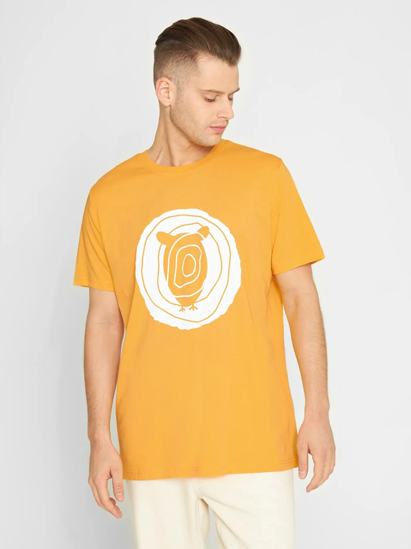 KNOWLEDGE COTTON APPAREL | T-Shirt  | gelb