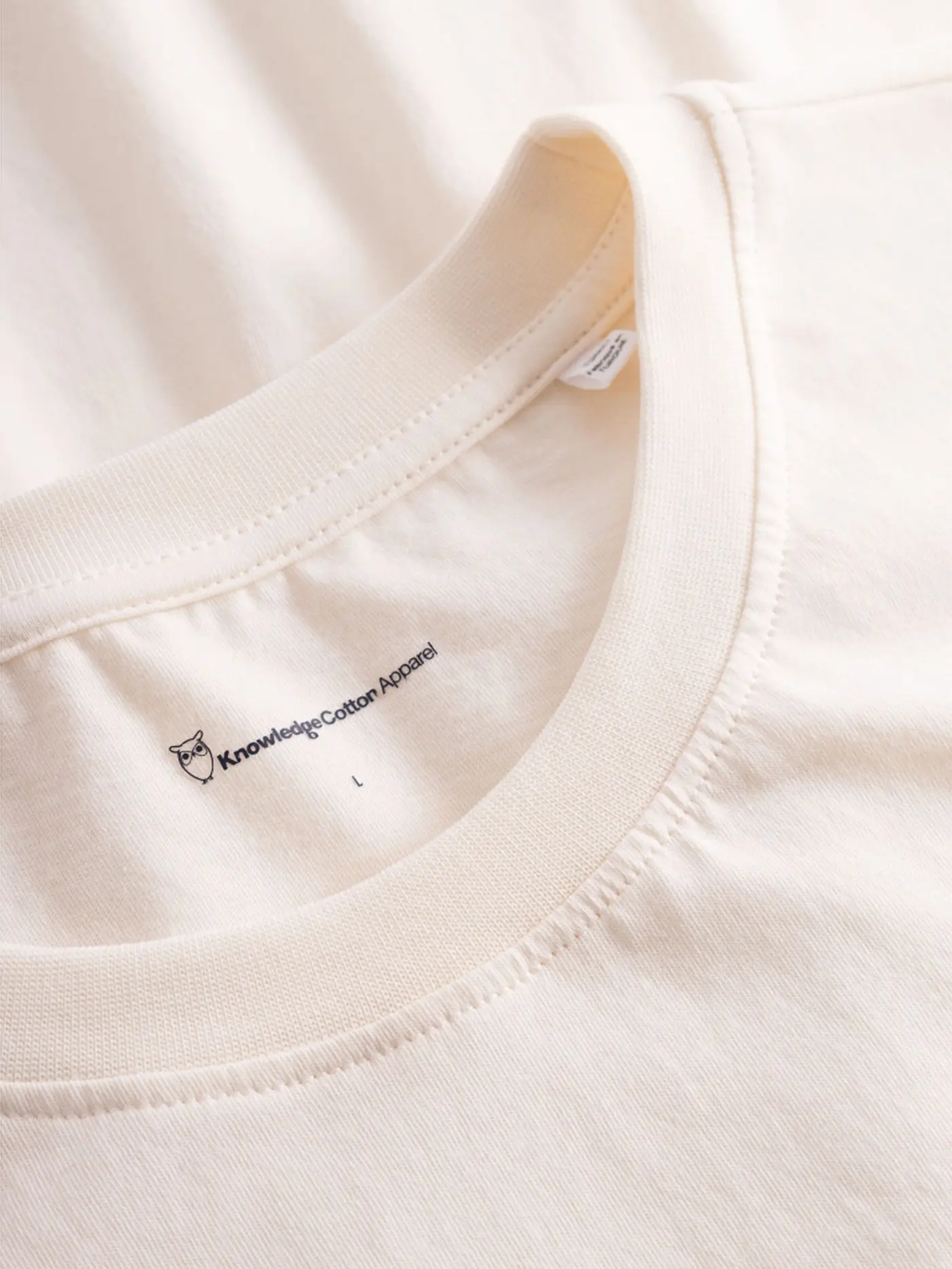 KNOWLEDGE COTTON APPAREL | T-Shirt  | creme