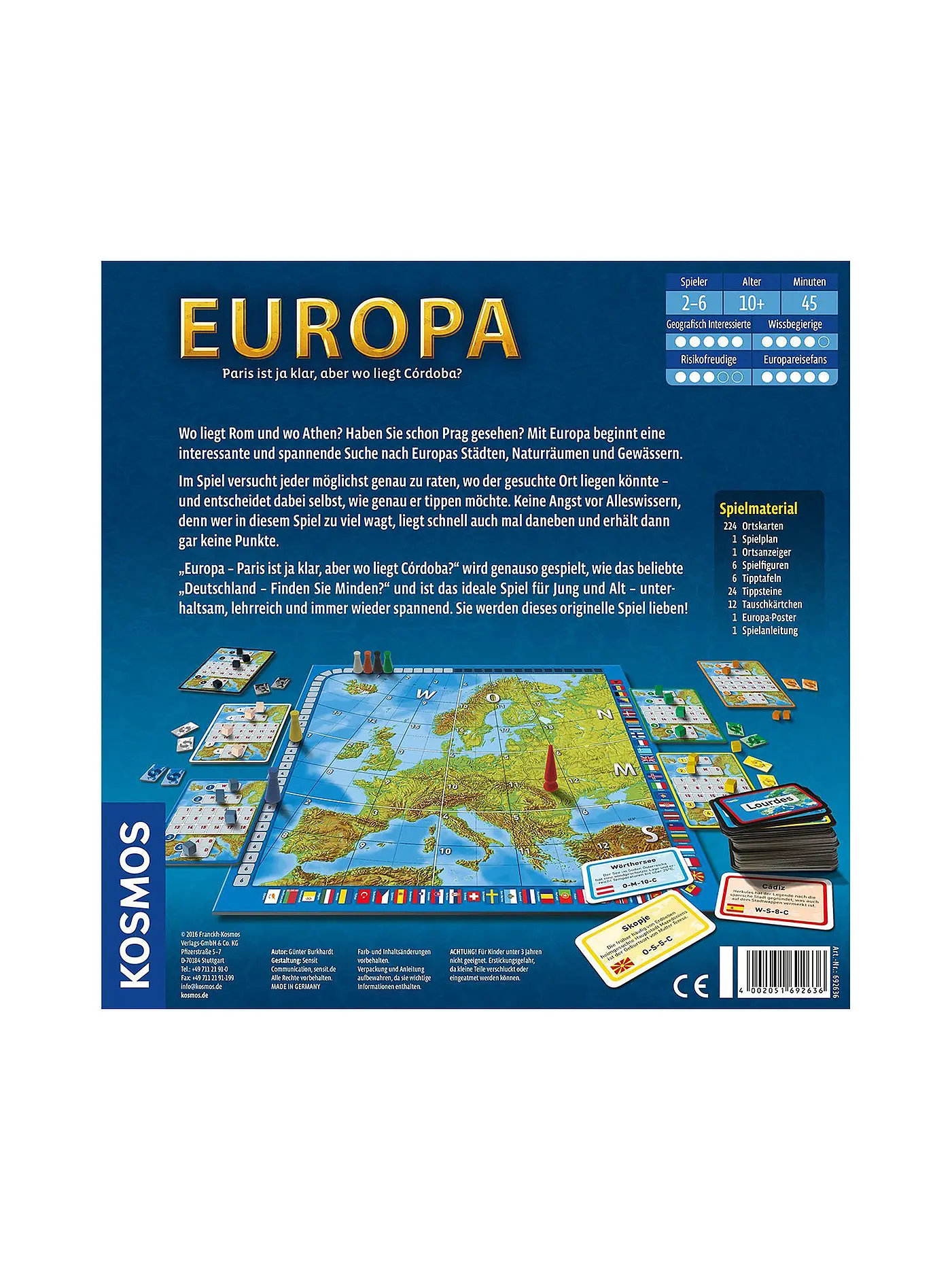 KOSMOS | Brettspeil - Europa | keine Farbe