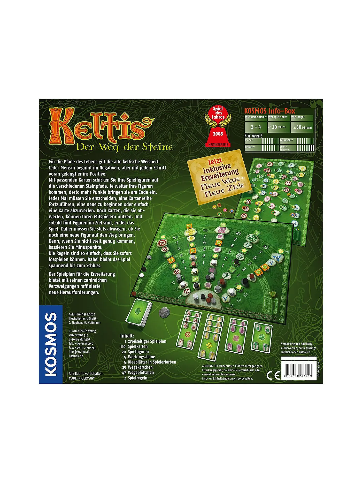 KOSMOS | Brettspiel -Keltis (inkl. Erweiterung)  | keine Farbe