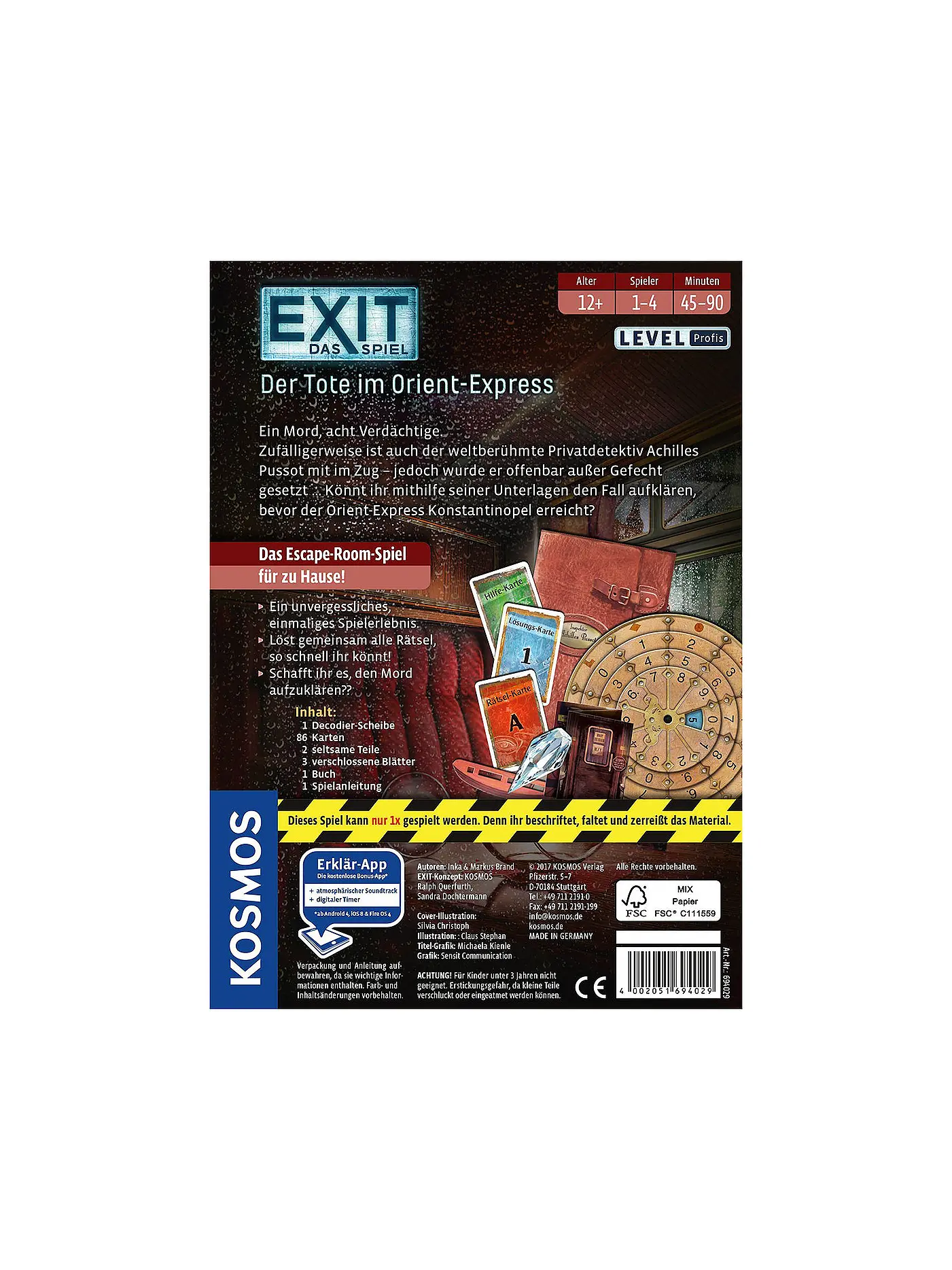 KOSMOS | Exit Spiel -  Tote im Orient-Express | keine Farbe