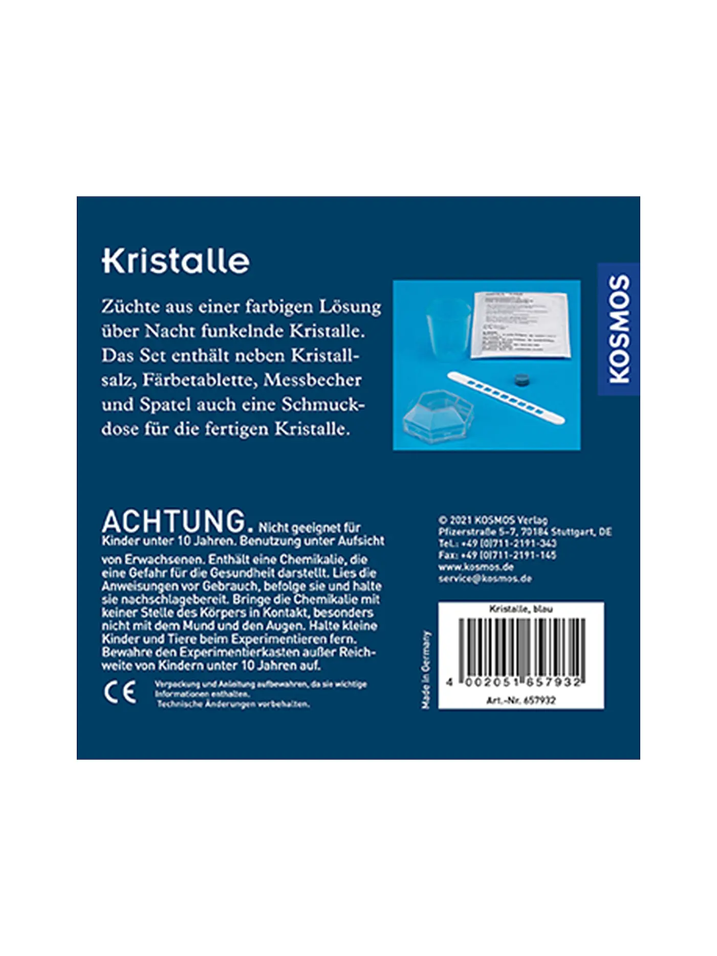 KOSMOS | Kristalle blau -  Züchte blaue Kristalle | keine Farbe