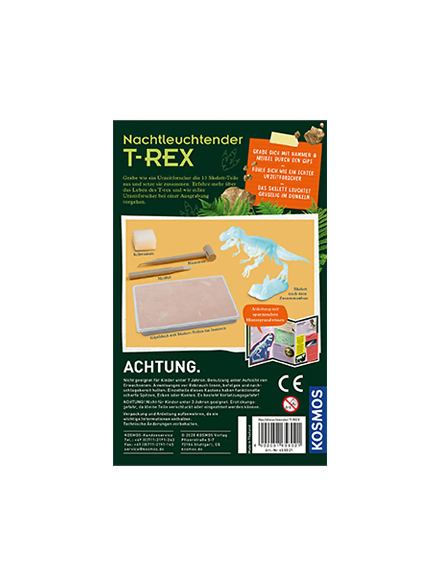KOSMOS | T-REX nachtleuchtend - Ausgrabungs-Set | keine Farbe