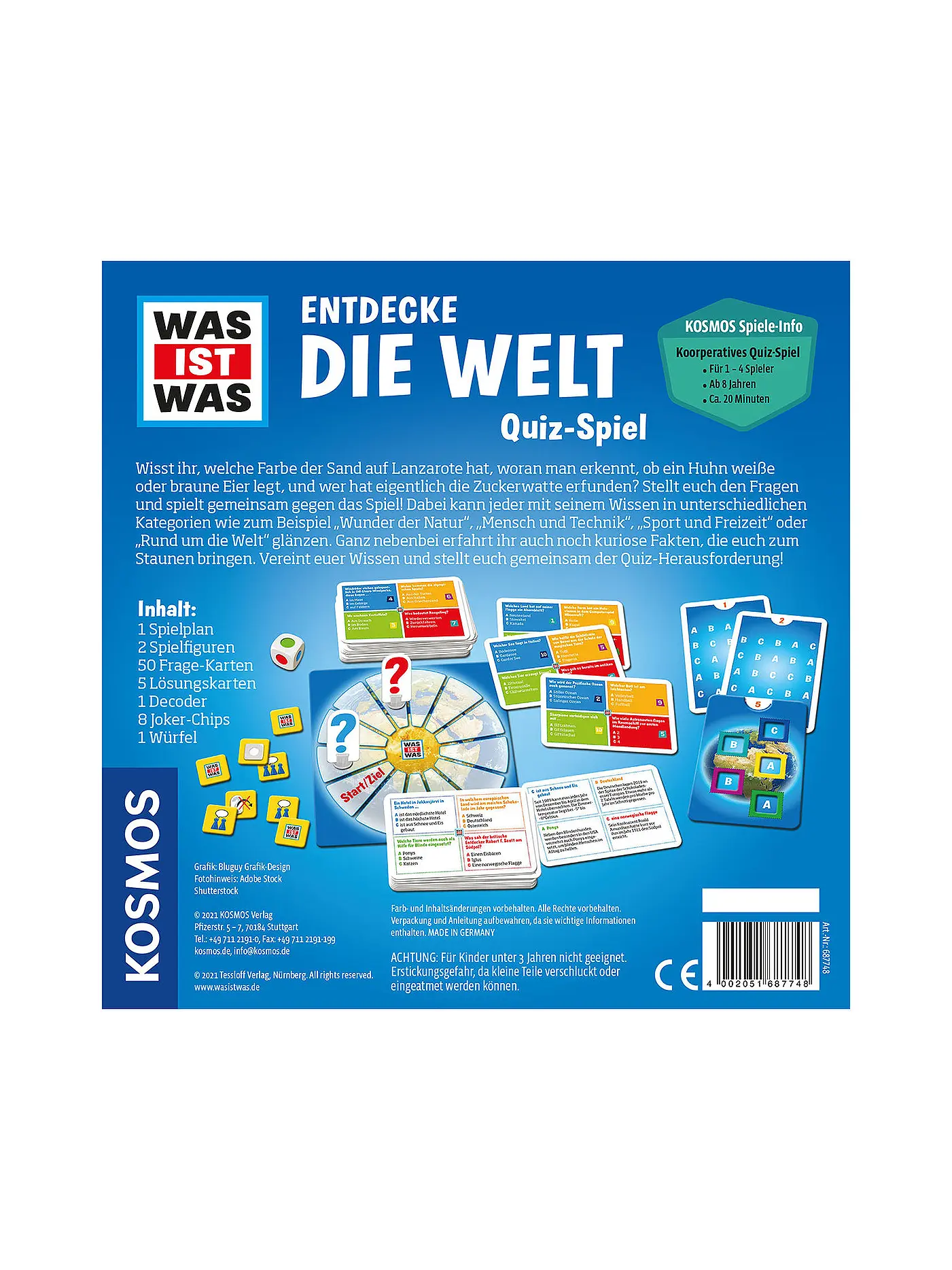 KOSMOS | WAS IST WAS - Entdecke die Welt Quiz-Spiel | keine Farbe