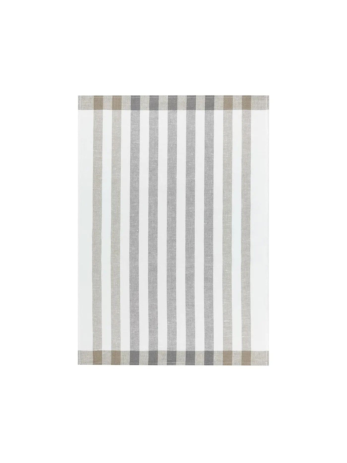 KRACHT | Halbleinen Jacquardtuch 3er Pkg Blockstreifen | grau