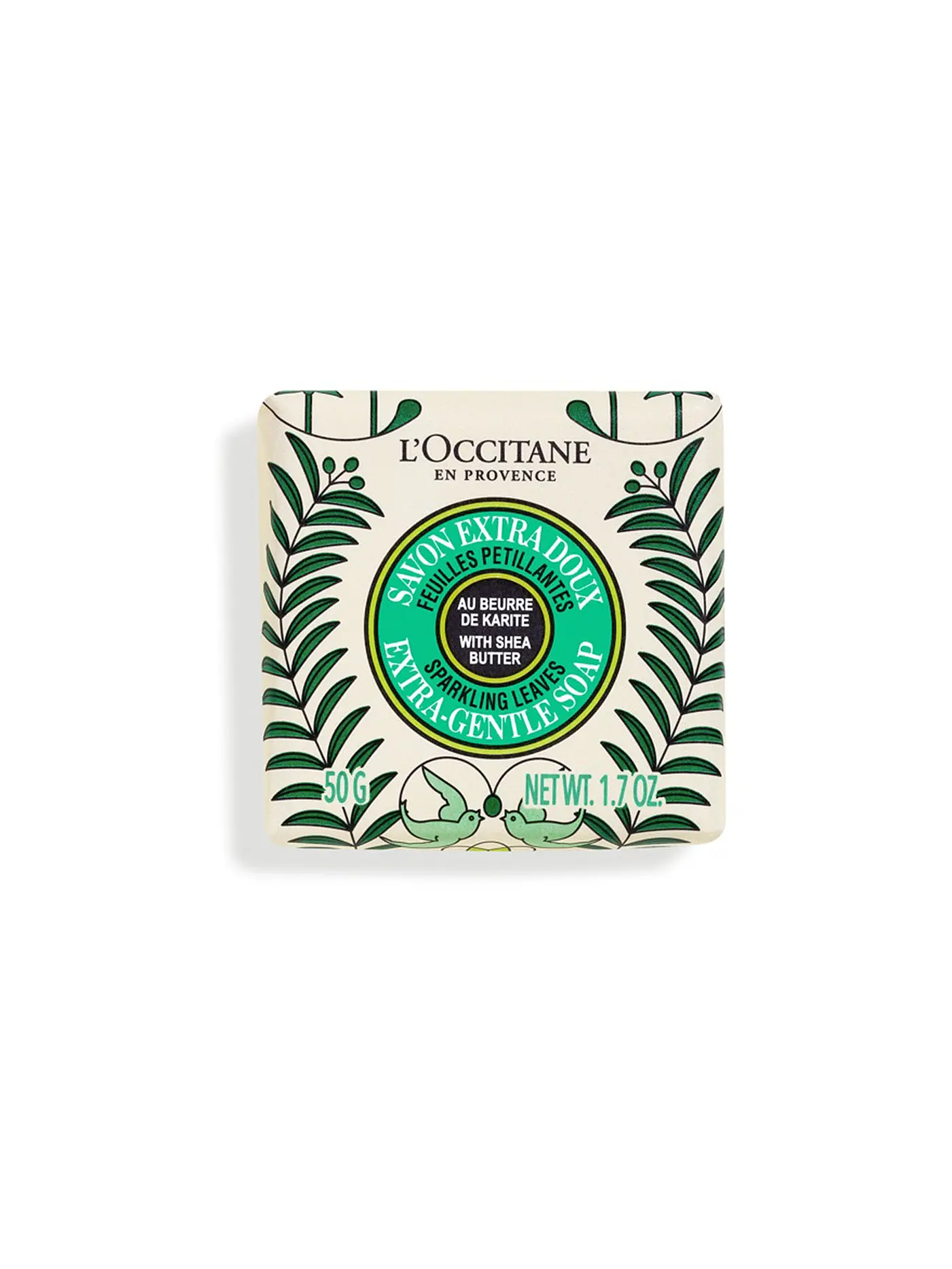 L'OCCITANE | >Sparkling Leaves Extra sanfte Seife 50g | dunkelgrün