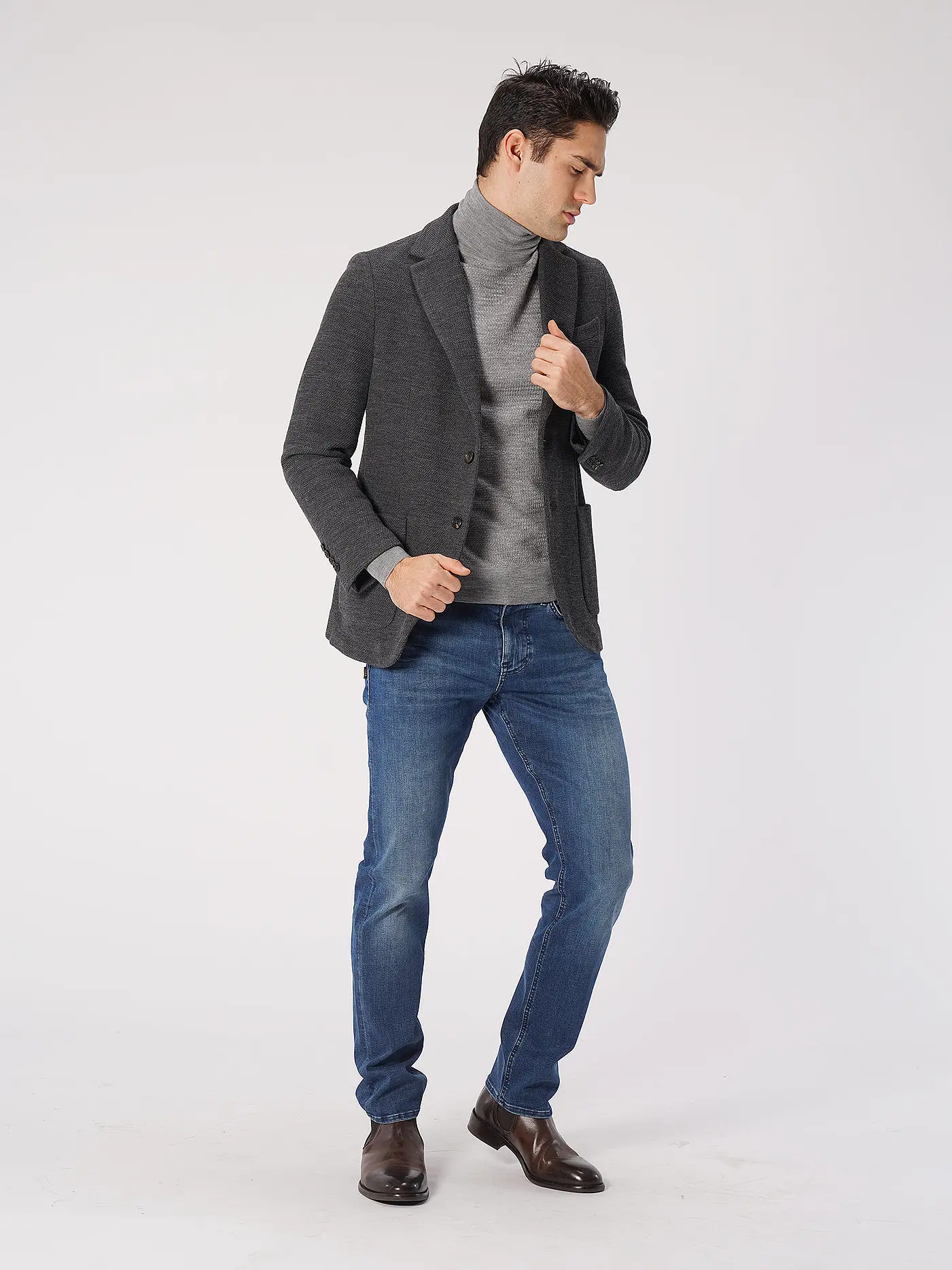 L.B.M.1911 | Rollkragenpullover  | grau