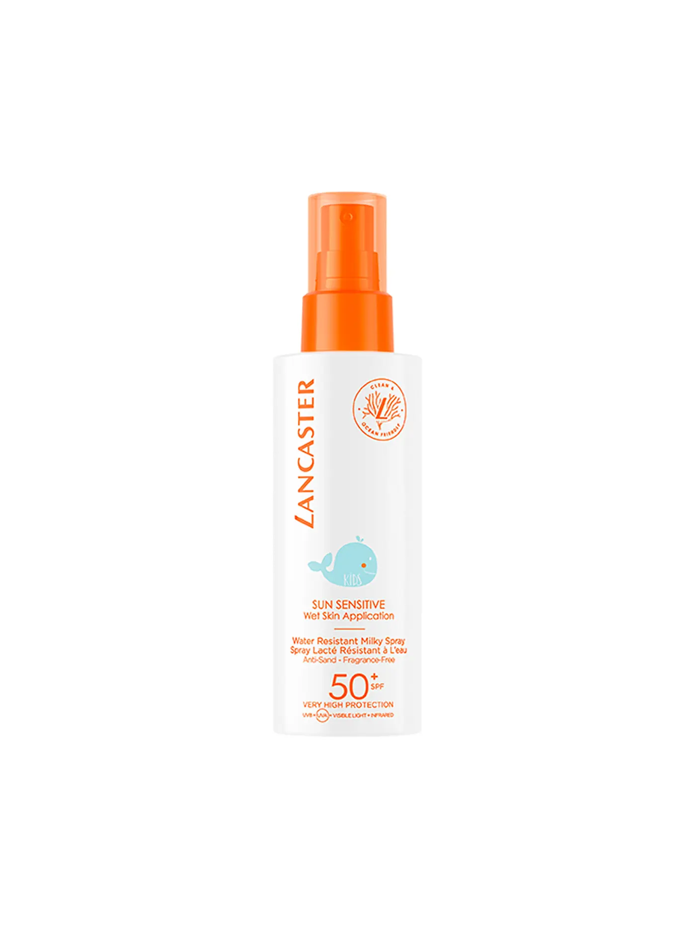 LANCASTER |  Clean Sun Sensitive Kids Milky Spray SPF 50 150ml | keine Farbe