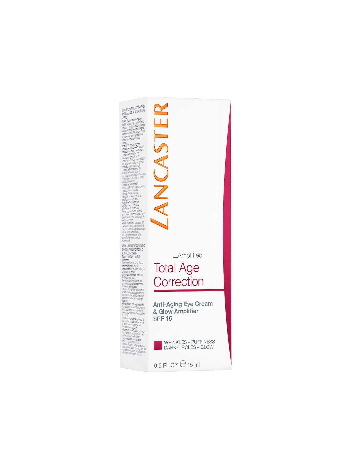 LANCASTER | Total Age Correction Anti Aging Eye Cream & Glow Amplifier SPF15 15ml | keine Farbe