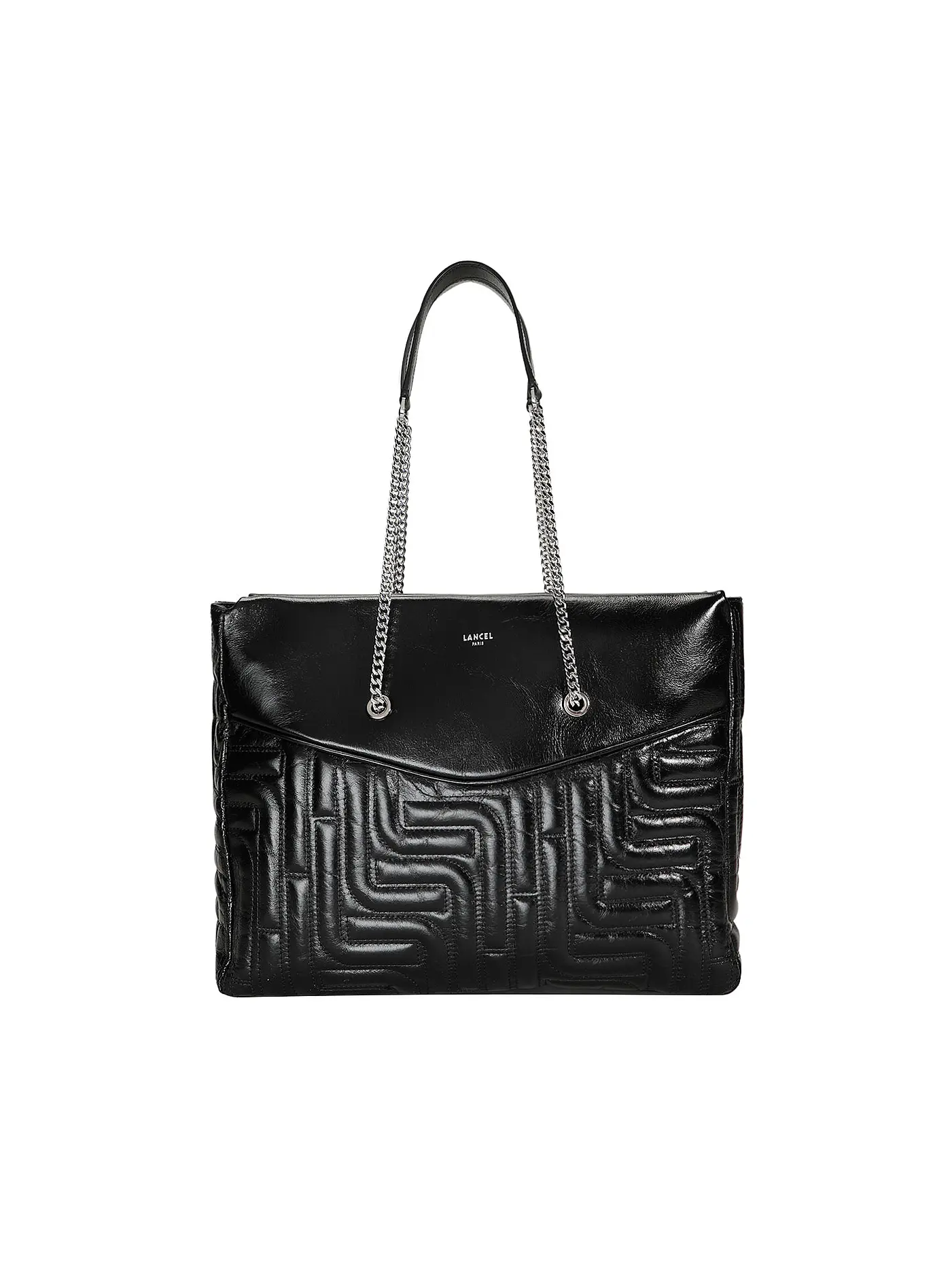 LANCEL | Ledertasche - Henkeltasche MIDI-MINUIT | schwarz