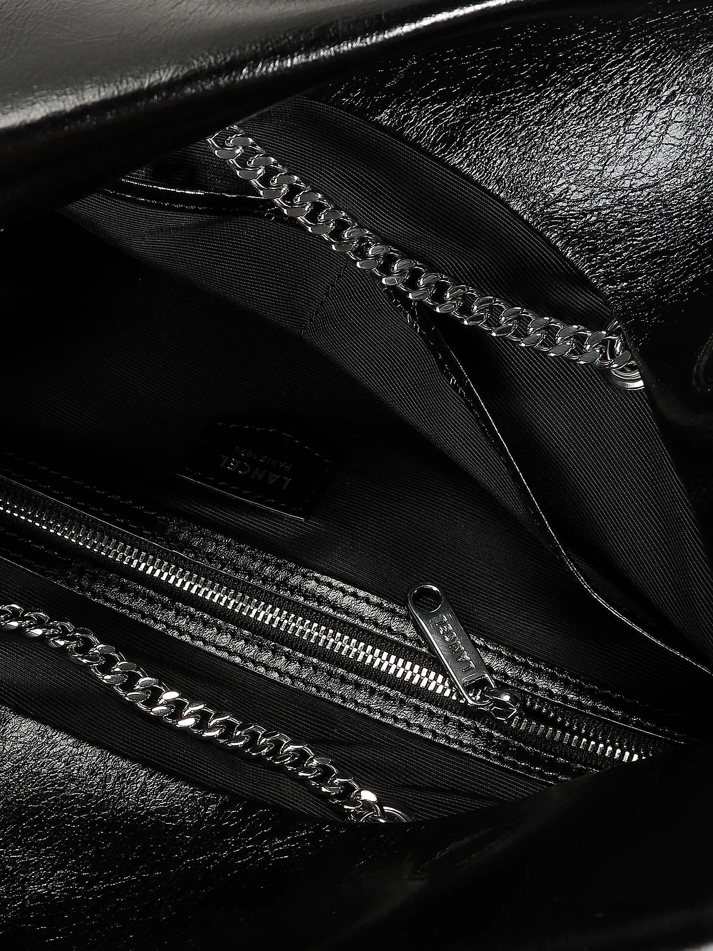 LANCEL | Ledertasche - Henkeltasche MIDI-MINUIT | schwarz