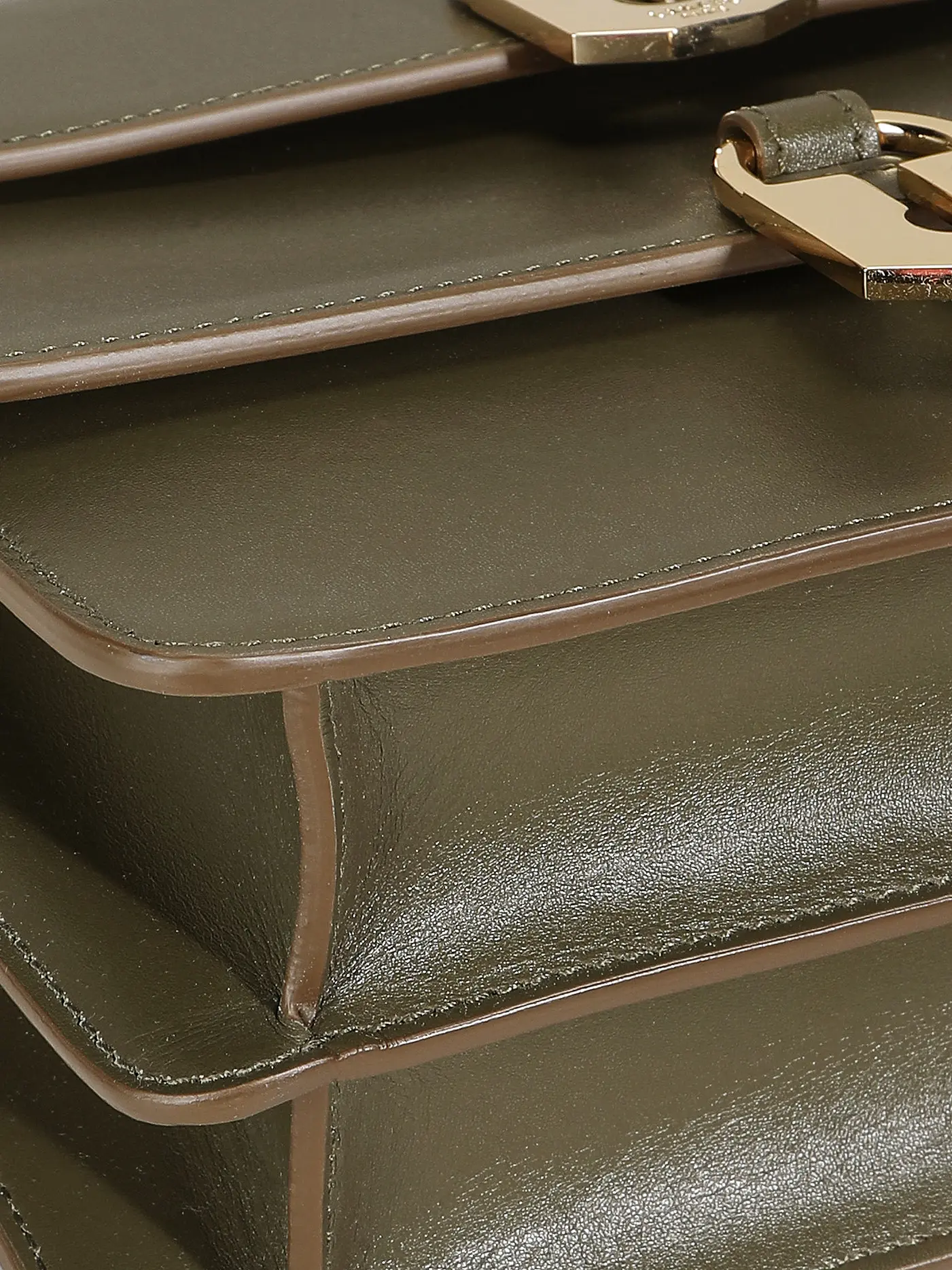 LANCEL | Ledertasche - Umhängetasche IDYLLE   | olive