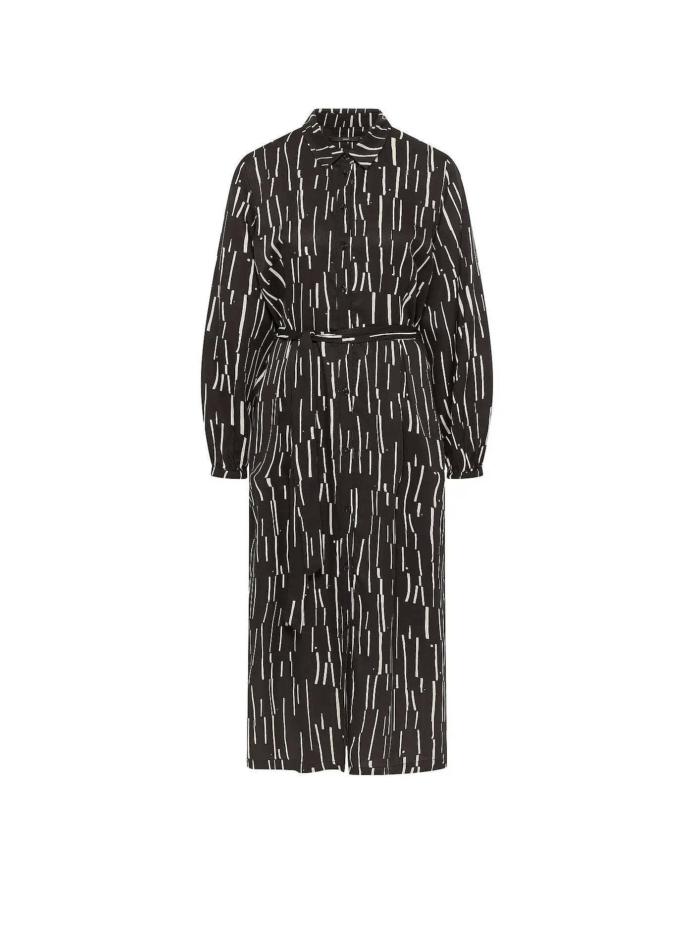 LANIUS | Hemdblusenkleid | schwarz