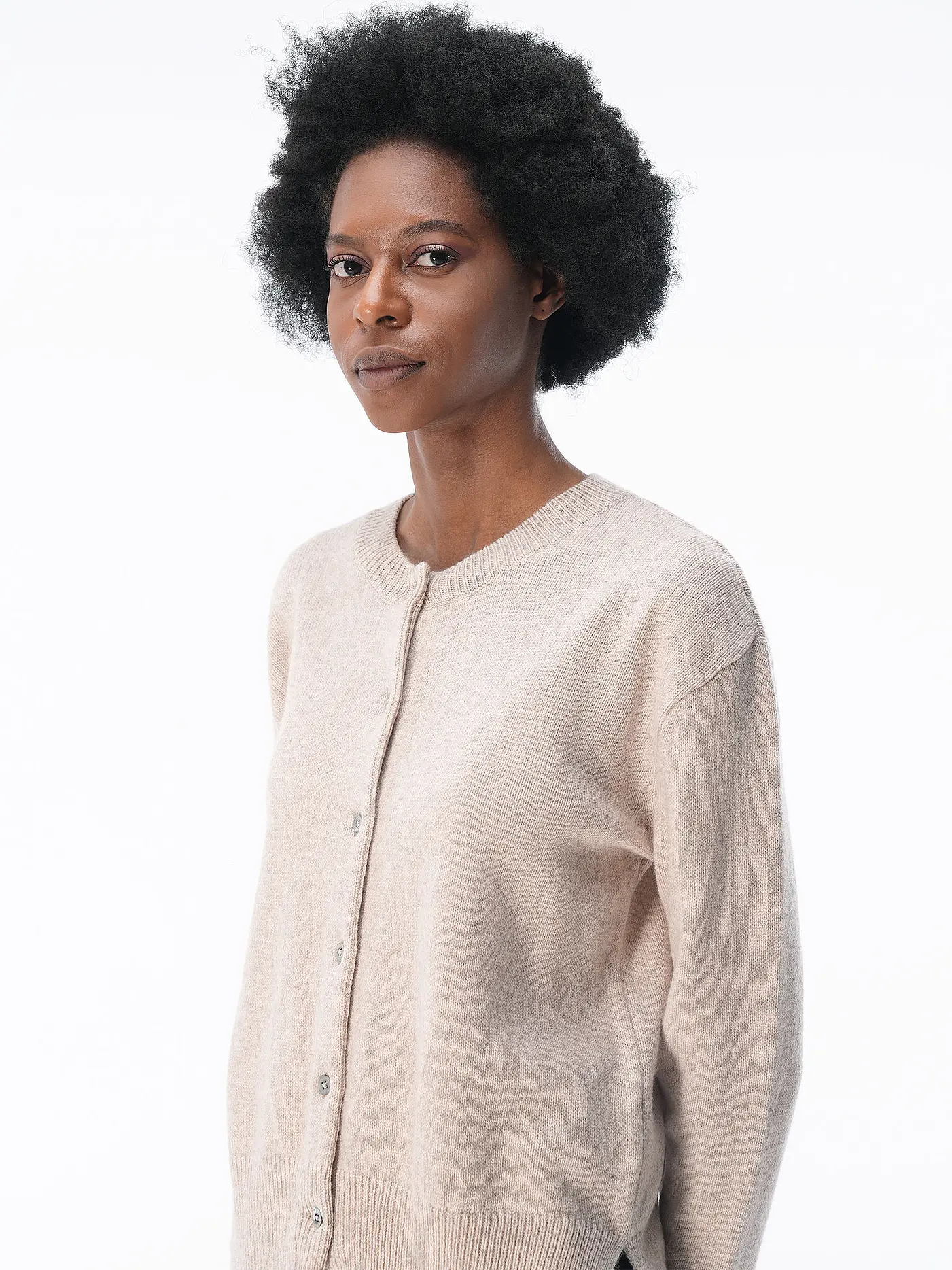 LANIUS | Strickjacke Boxy Fit | beige