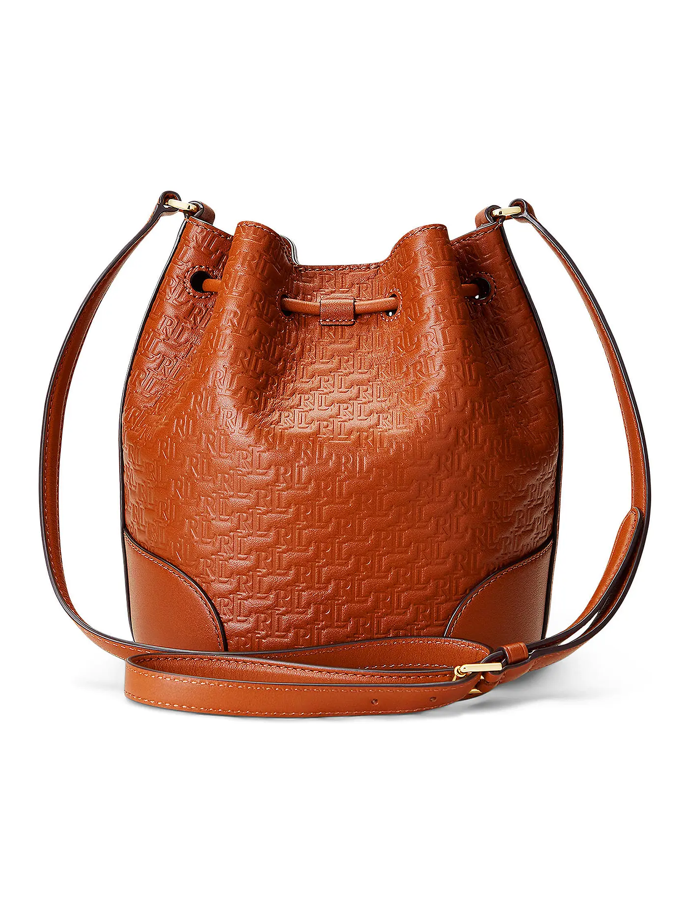 LAUREN RALPH LAUREN | Ledertasche - Bucket Bag DRAWSTRING Medium | braun