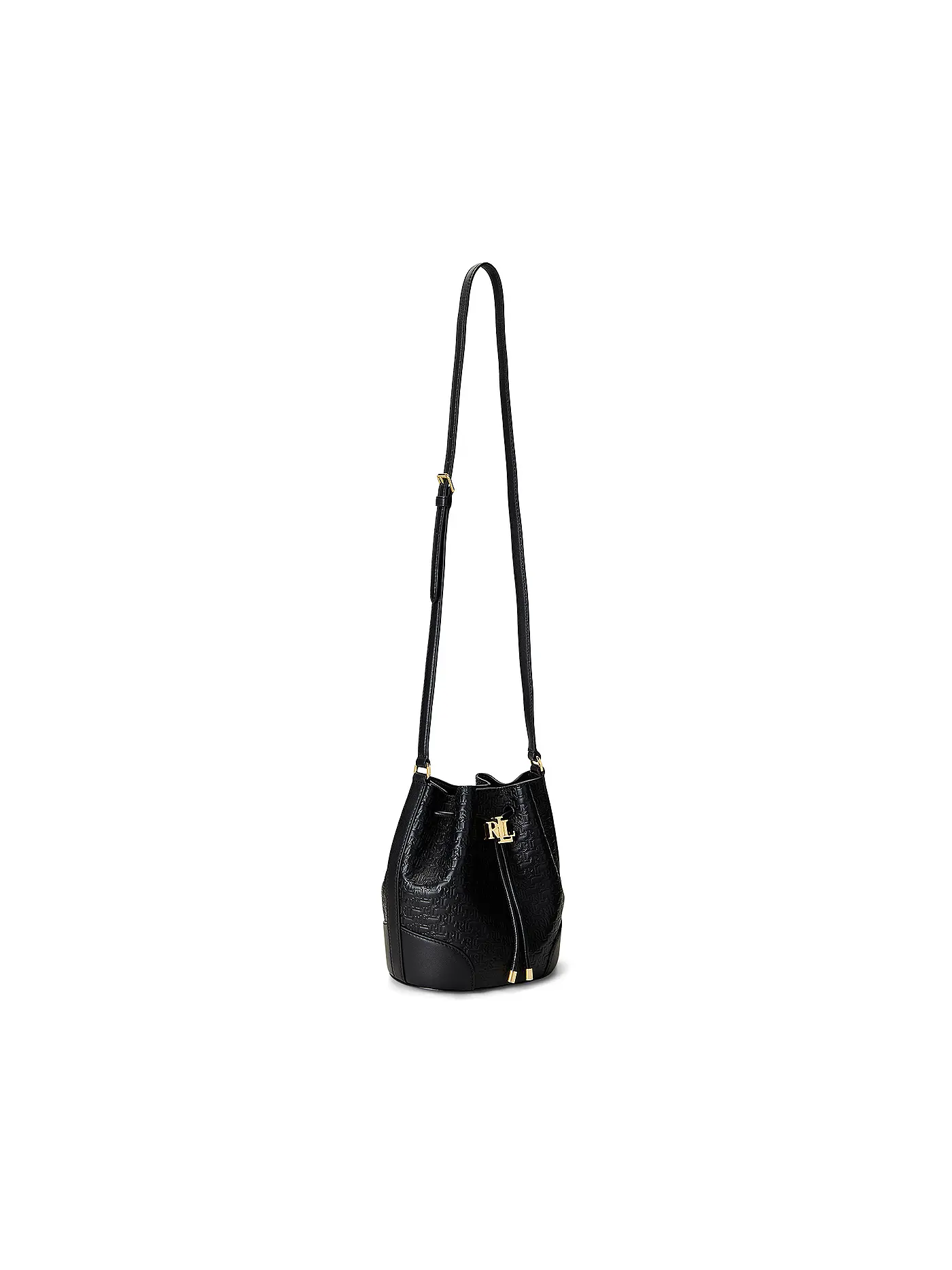LAUREN RALPH LAUREN | Ledertasche - Bucket Bag DRAWSTRING Medium | schwarz
