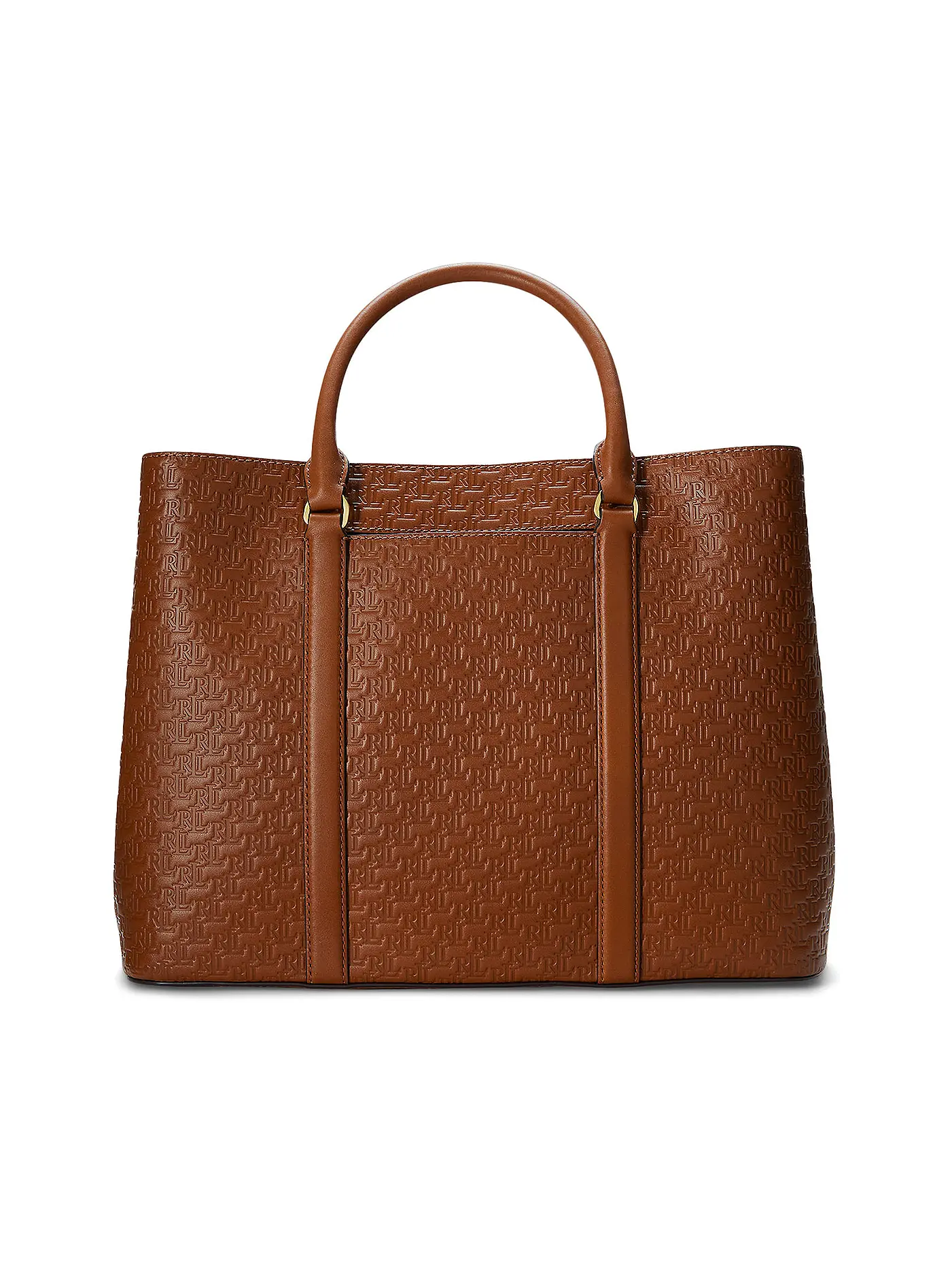 LAUREN RALPH LAUREN | Ledertasche - Henkeltasche MARCY 36 SATCHEL Large | braun
