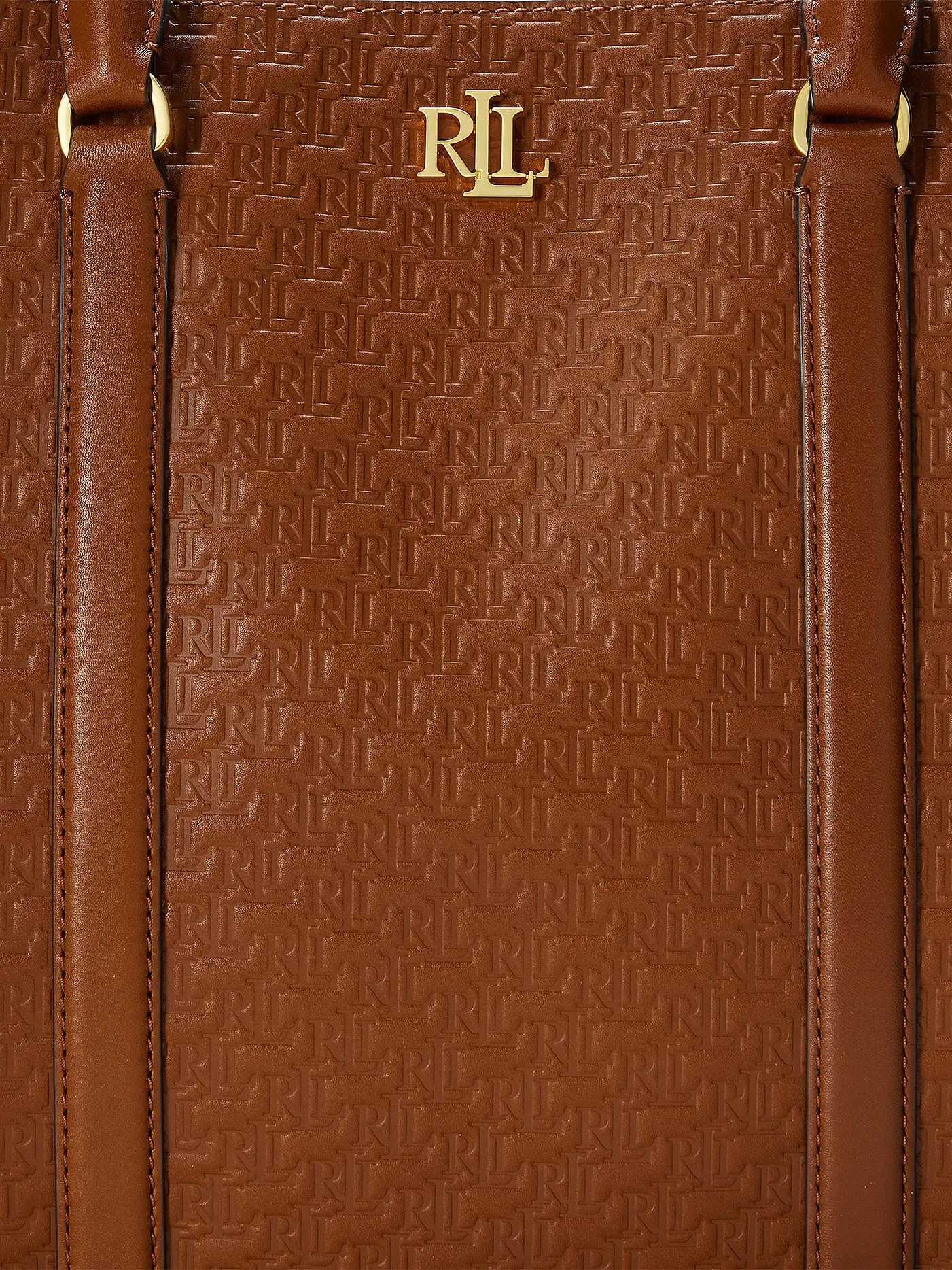 LAUREN RALPH LAUREN | Ledertasche - Henkeltasche MARCY 36 SATCHEL Large | braun