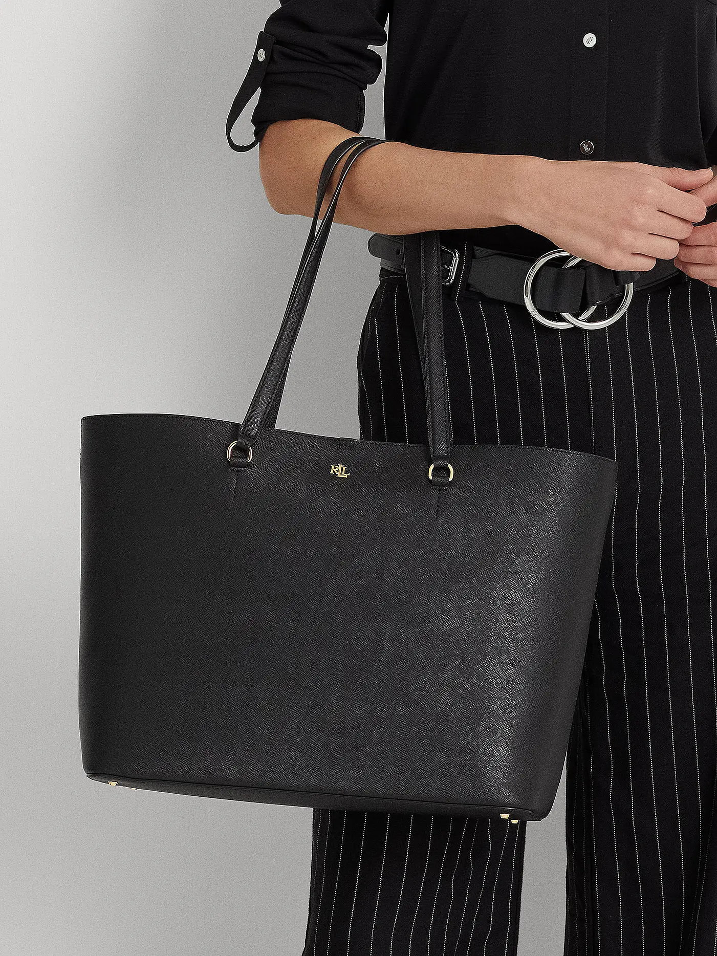 LAUREN RALPH LAUREN | Ledertasche - Shopper KARLY TOTE Large | schwarz
