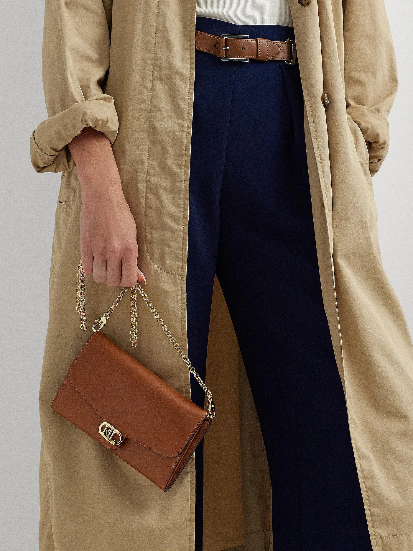 LAUREN RALPH LAUREN | Ledertasche - Umhängetasche ADAIR | braun