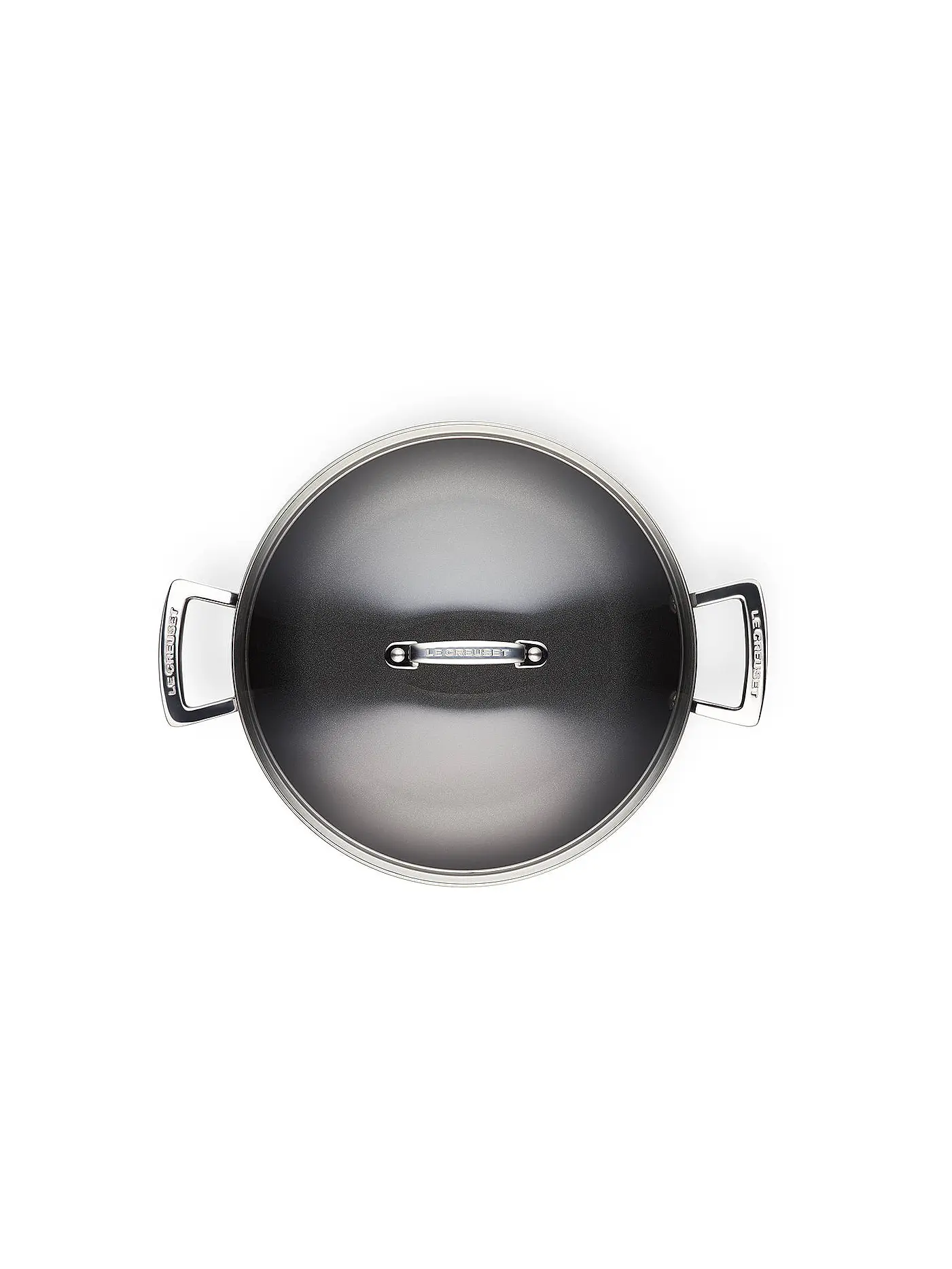 LE CREUSET | Aluminium-Antihaft Profipfanne mit Glasdeckel 28cm Schwarz | schwarz