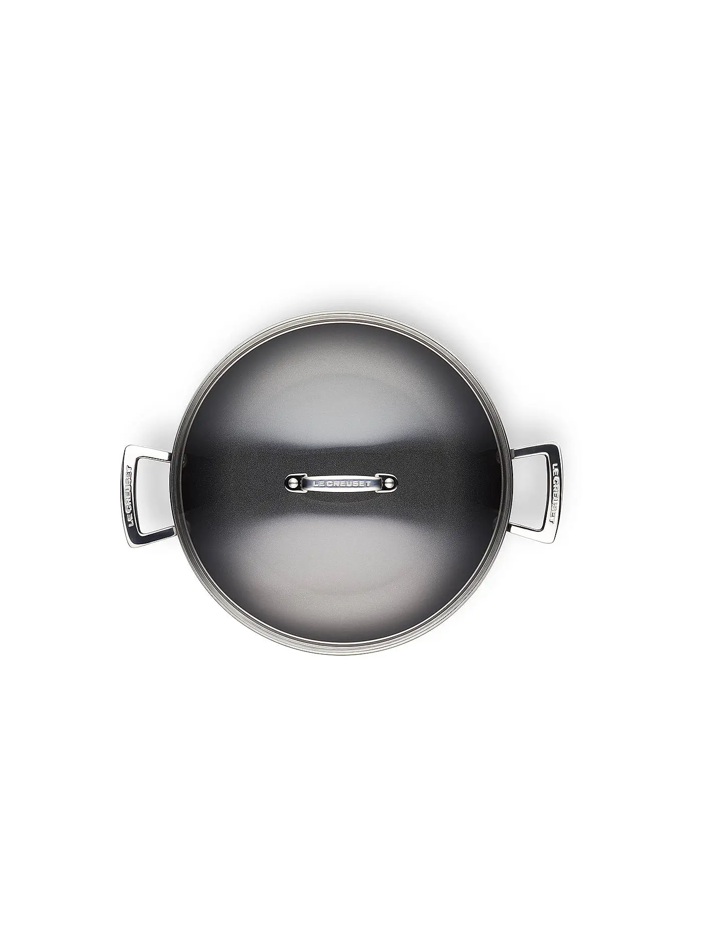 LE CREUSET | Aluminium-Antihaft Profipfanne mit Glasdeckel 30cm Schwarz | schwarz