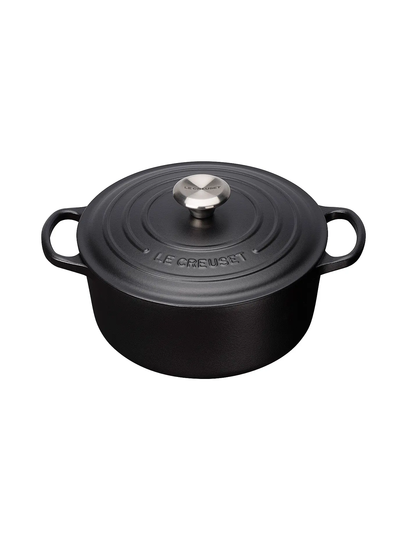 LE CREUSET | Bräter rund "Signature" 26cm (Schwarz) | schwarz