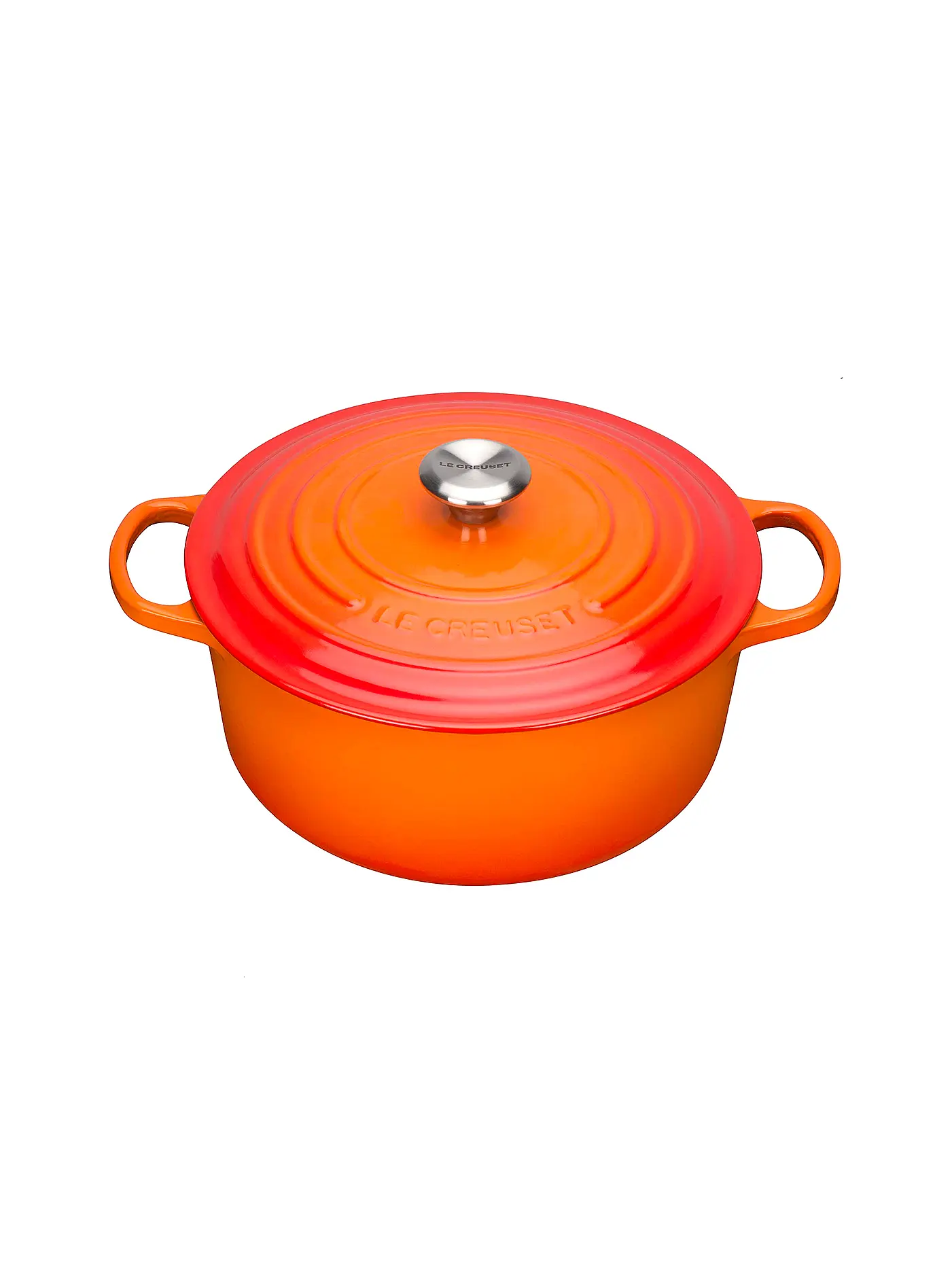 LE CREUSET | Bräter rund 22cm "Signature" 3,3L (Ofenrot) | orange