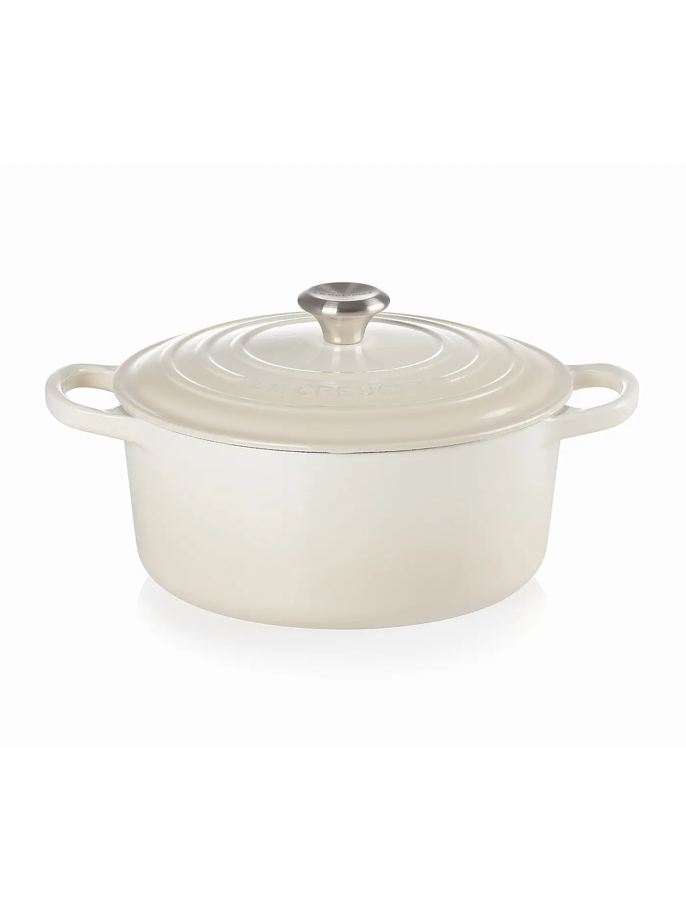 LE CREUSET | Bräter rund 22cm "Signature" 2,4L (Schwarz) | creme