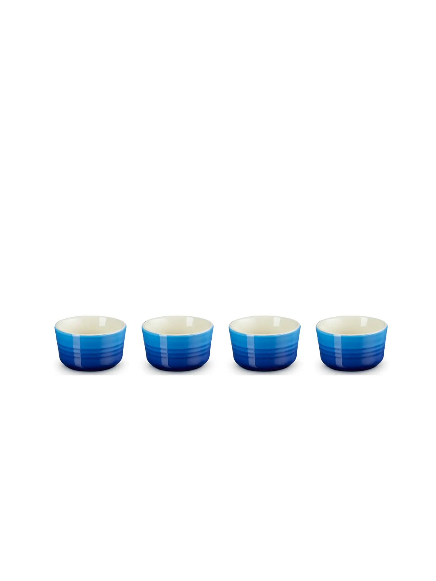 LE CREUSET | Mini Förmchen aus Steinzeug 4-er Set Azure  | blau