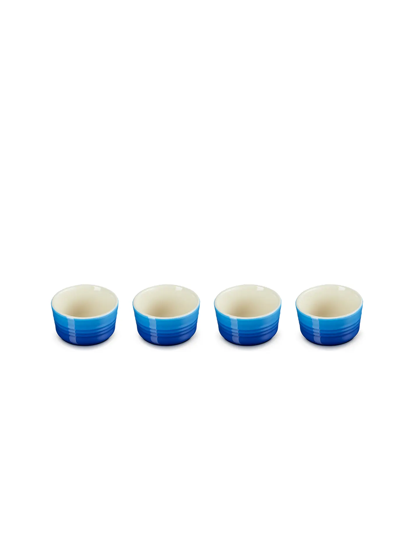 LE CREUSET | Mini Förmchen aus Steinzeug 4-er Set Azure  | blau