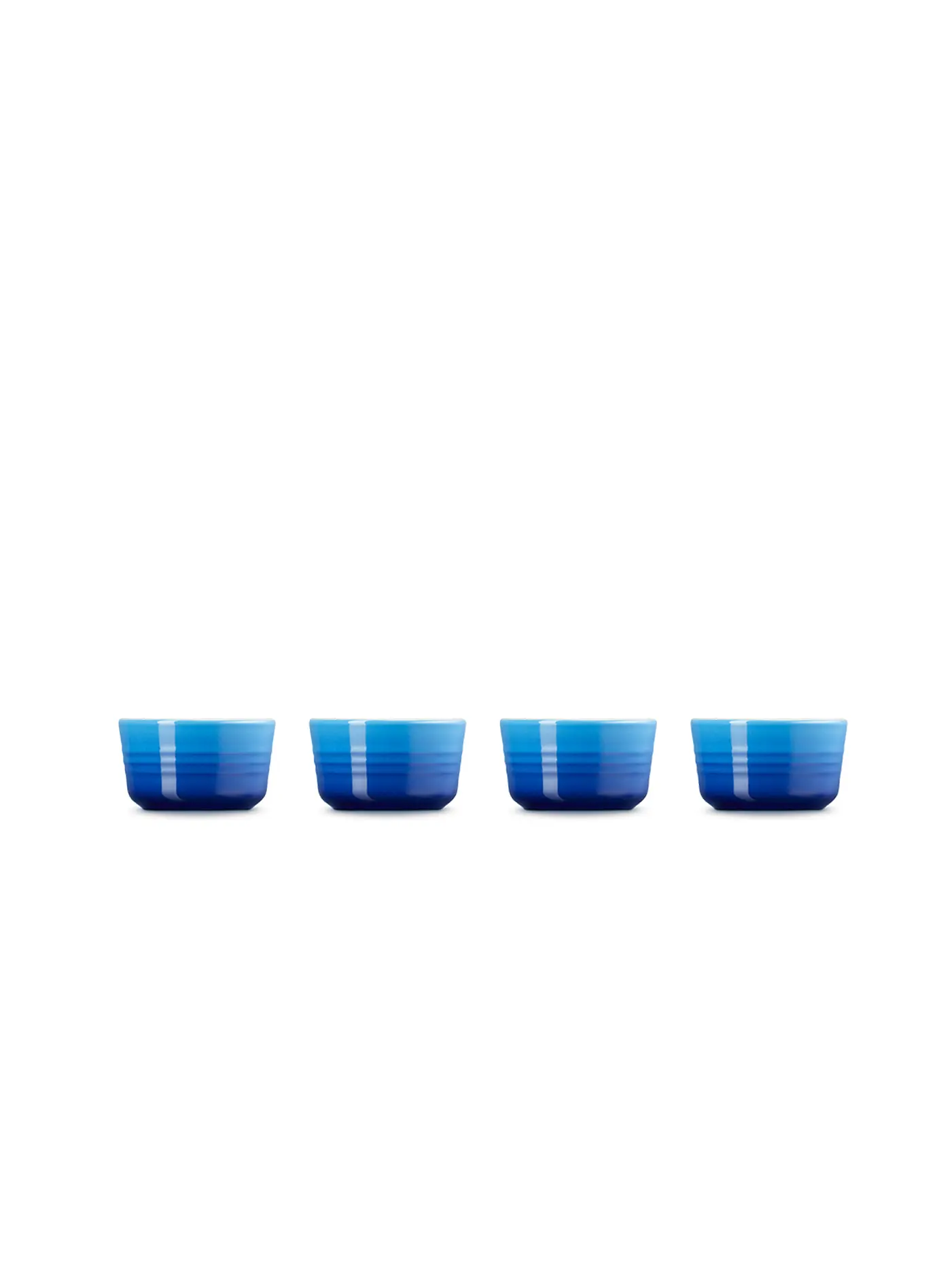 LE CREUSET | Mini Förmchen aus Steinzeug 4-er Set Azure  | blau
