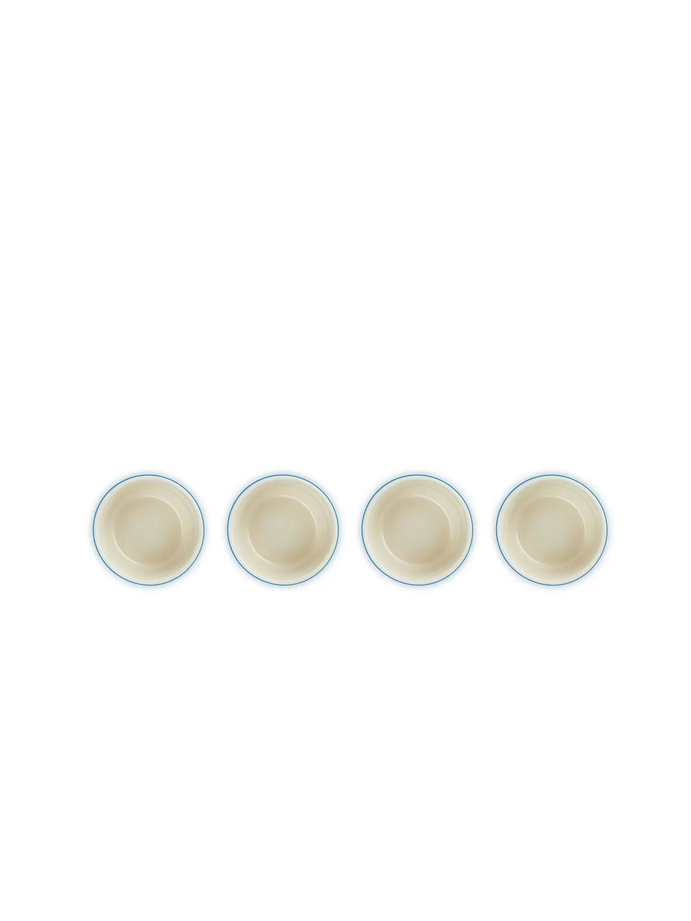 LE CREUSET | Mini Förmchen aus Steinzeug 4-er Set Azure  | blau