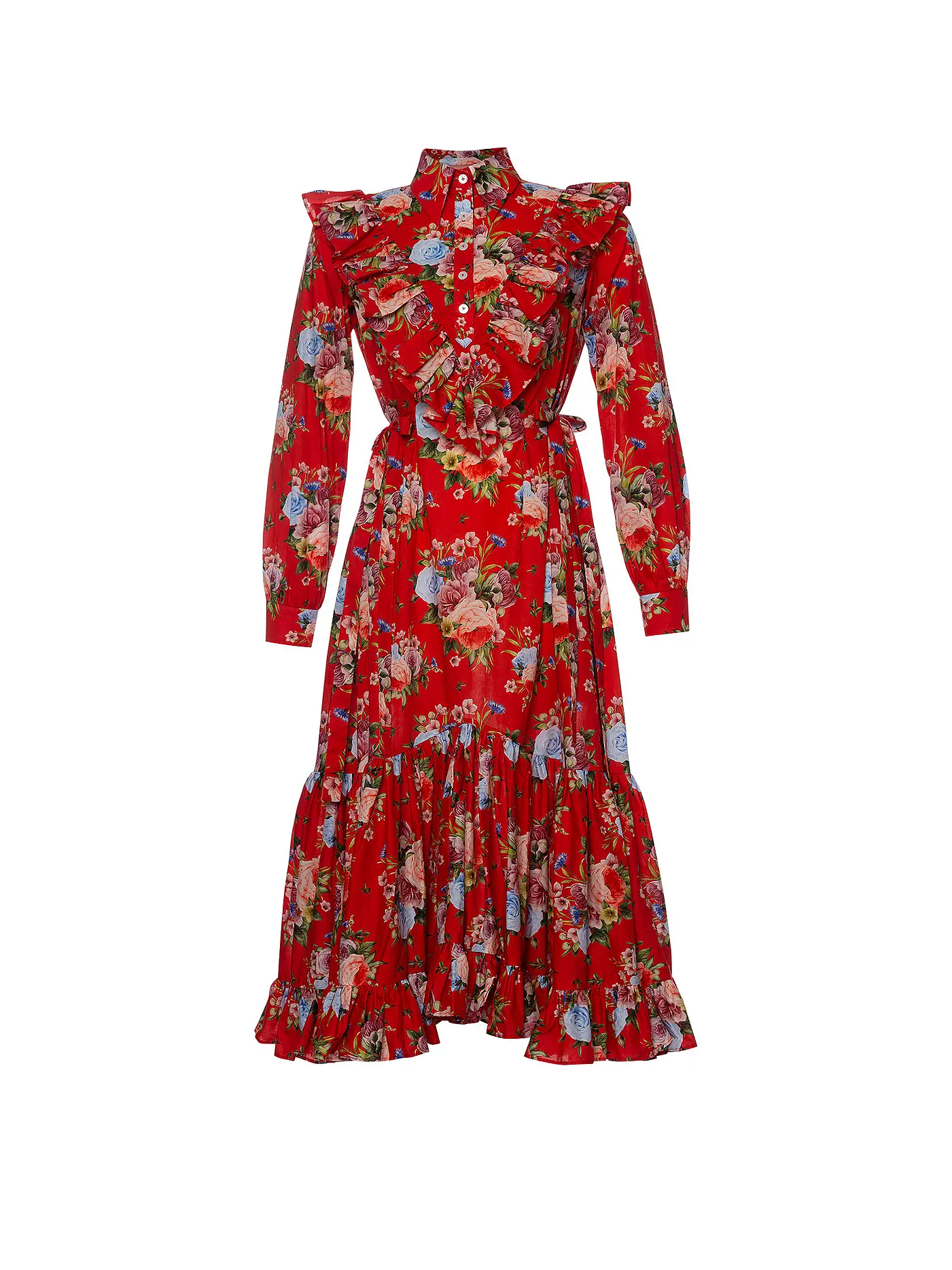 LENA HOSCHEK | Hemdblusenkleid HOPELESS ROAMNTIC | rot