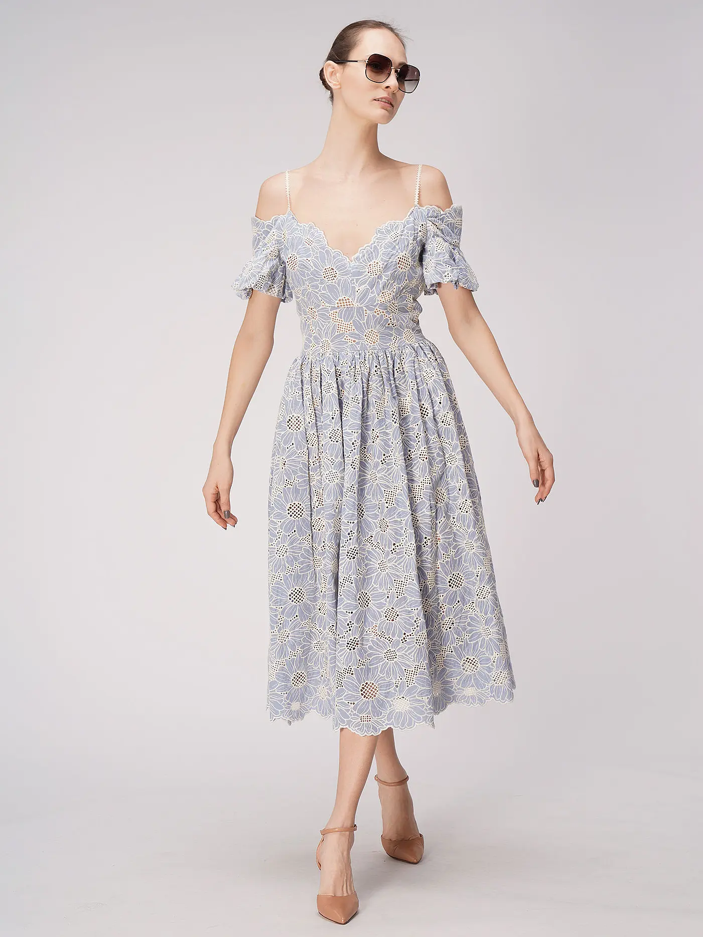 LENA HOSCHEK | Midikleid OPHELIA | blau