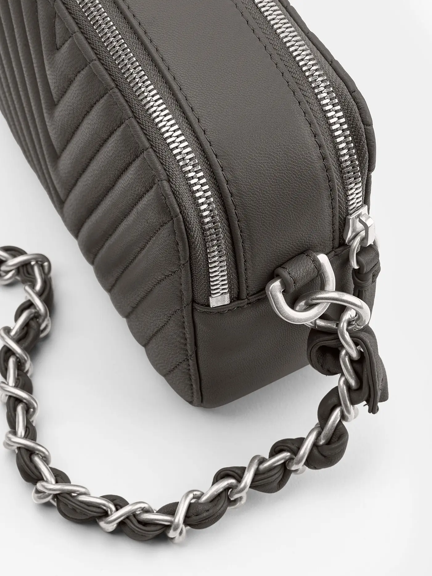 LES VISIONNAIRES | Ledertasche - Mini Bag ELLA QUILTING | schwarz