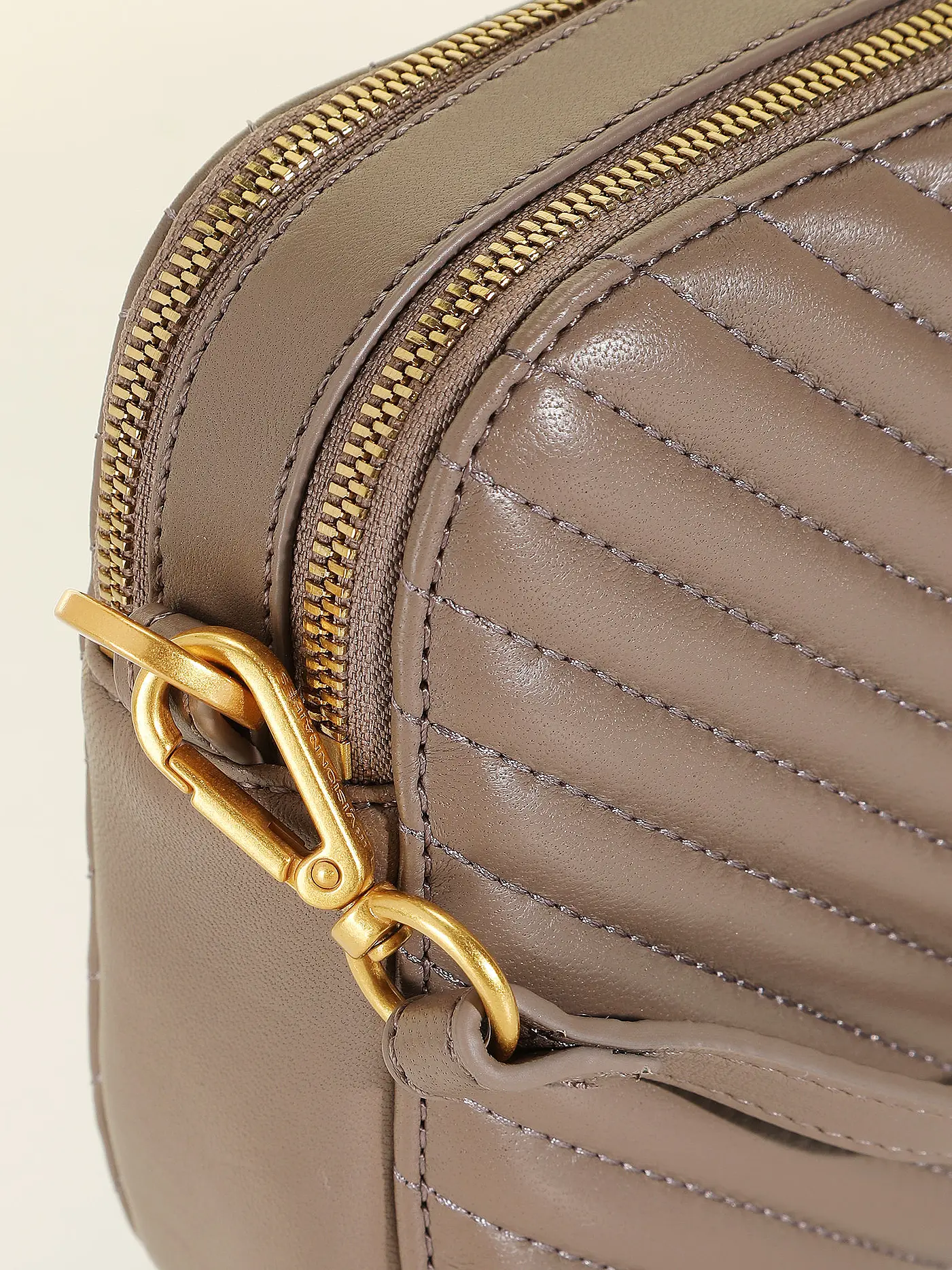 LES VISIONNAIRES | Ledertasche - Mini Bag LOLA QUILTING | camel