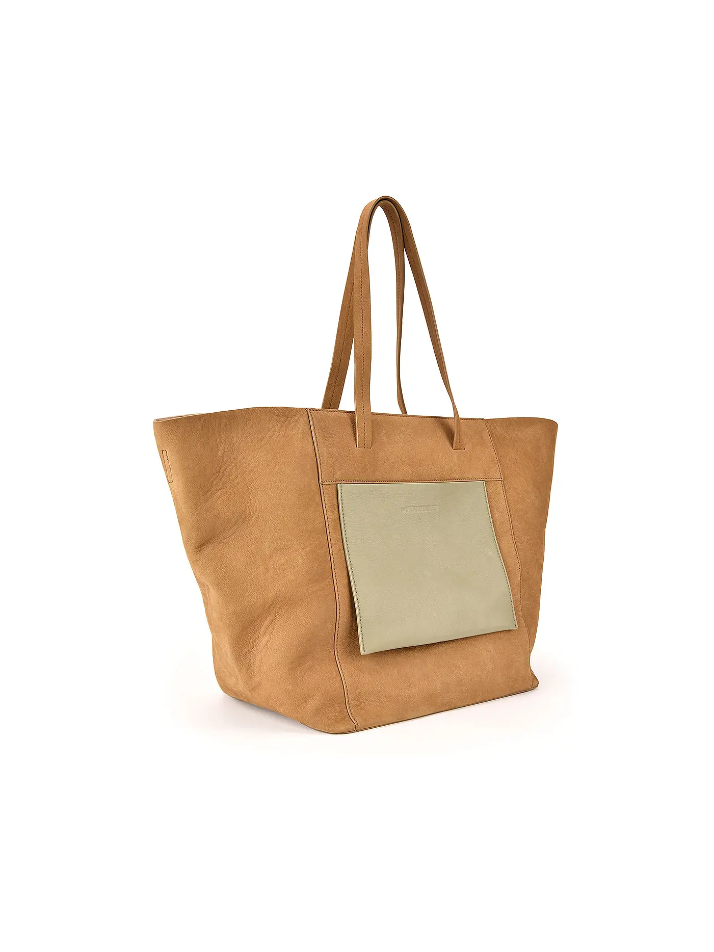 LES VISIONNAIRES | Ledertasche - Shopper NEA BICOLOR | braun