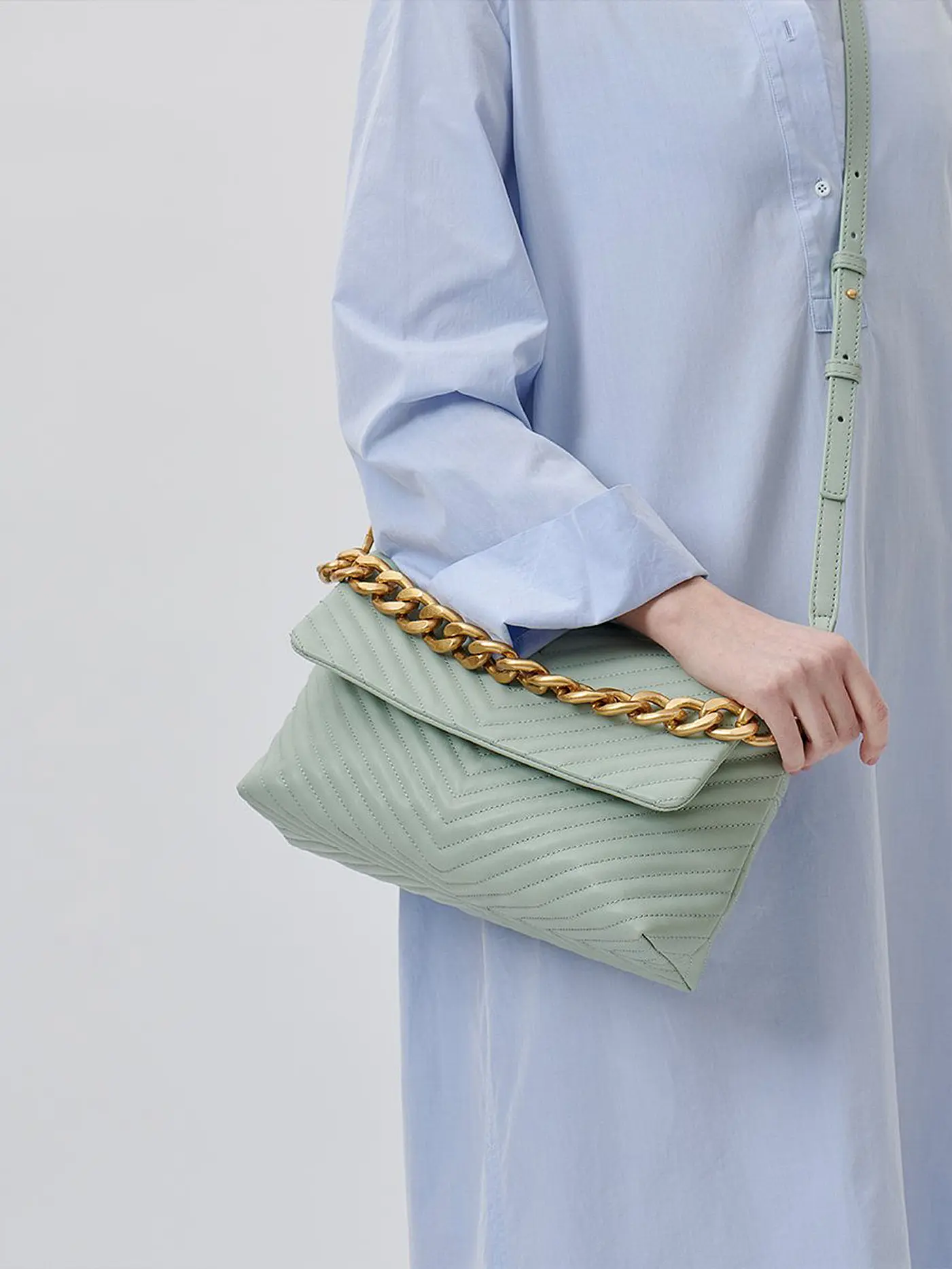 LES VISIONNAIRES | Ledertasche - Umhängetasche Coco | grün