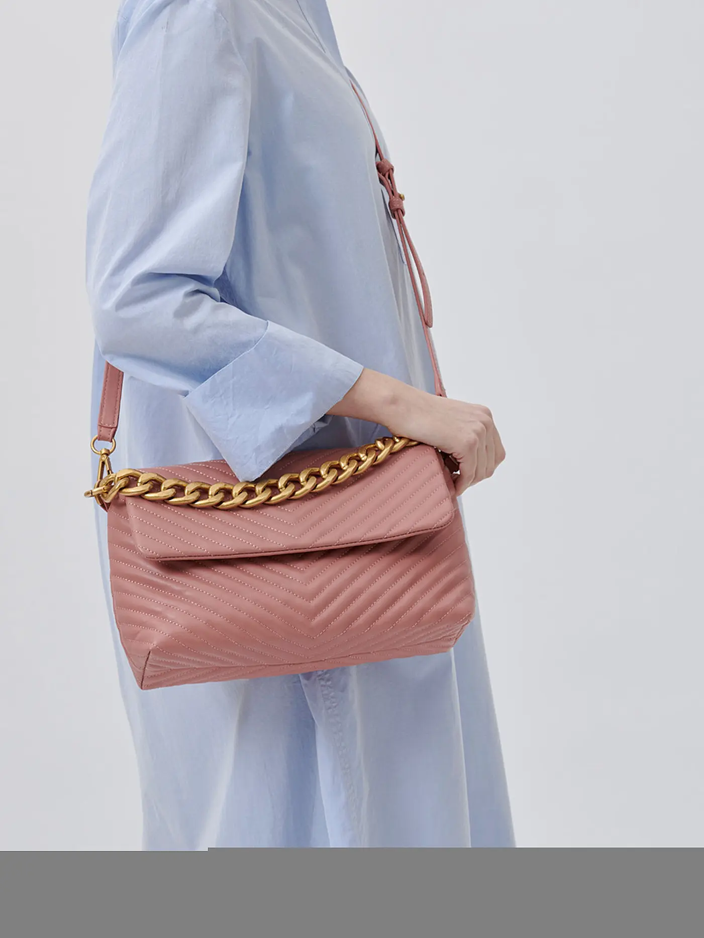 LES VISIONNAIRES | Ledertasche - Umhängetasche Coco | rosa