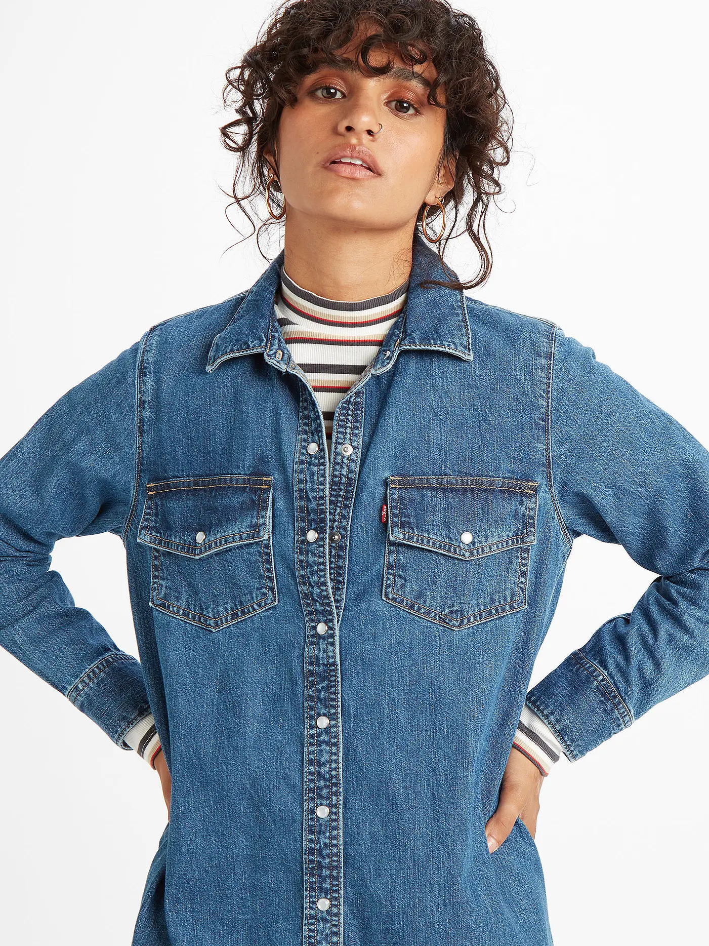 LEVI'S® | Hemdblusenkleid Selma | blau