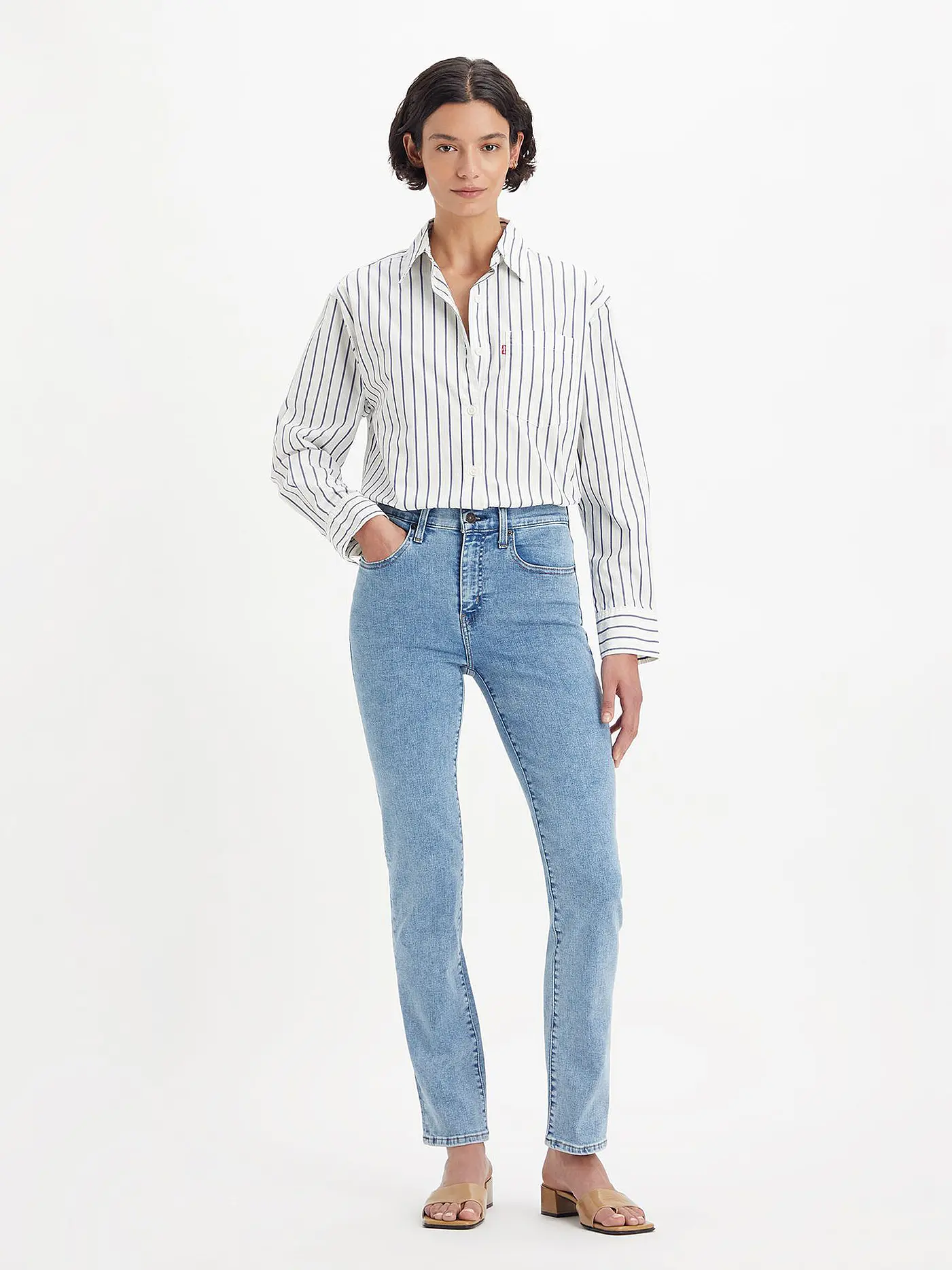 LEVI'S® | Highwaist Jeans Straight Fit 724 | blau