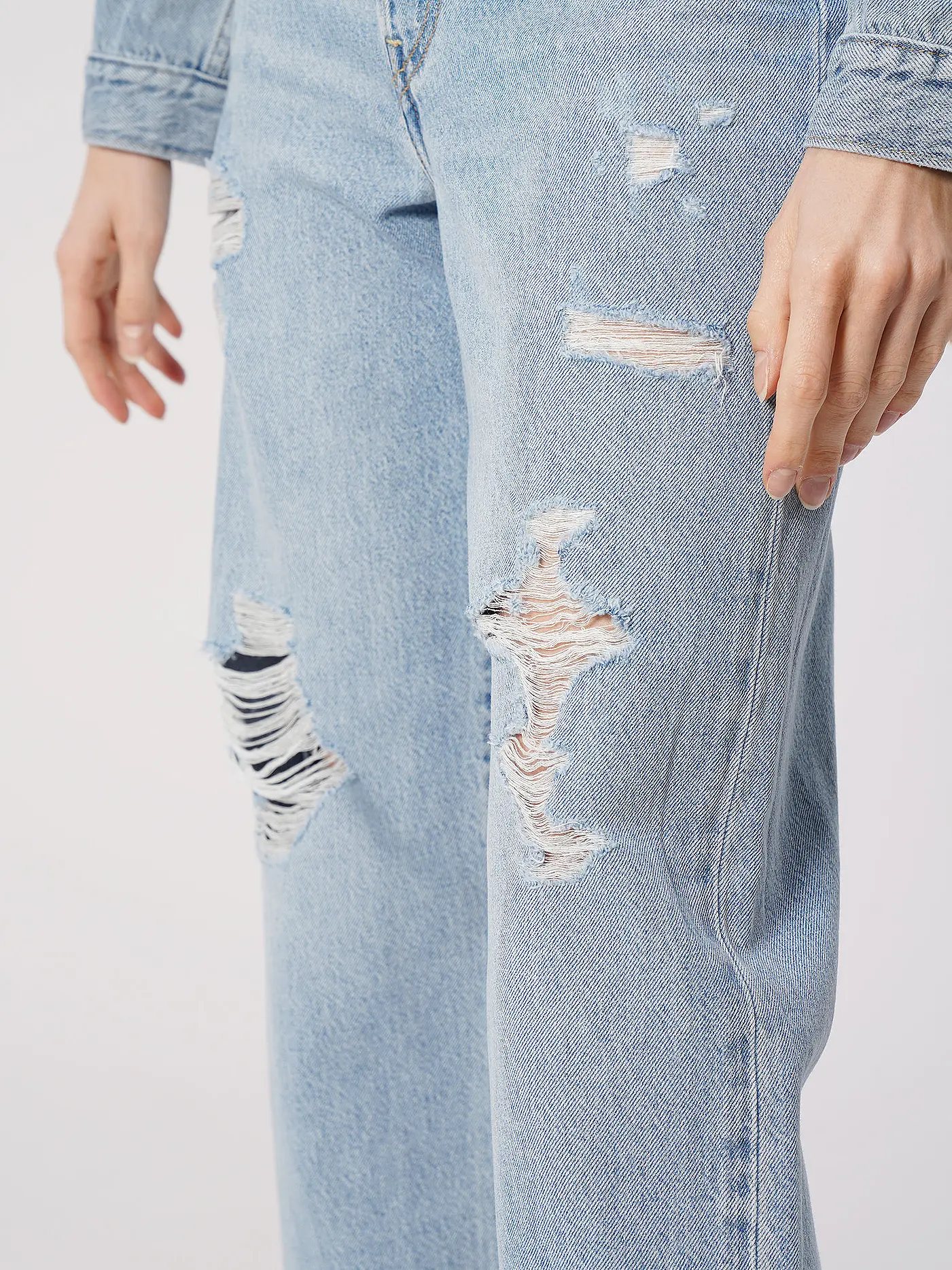 LEVI'S® | Highwaist Jeans Straight Fit 7/8 RIBCAGE STRAIGHT | hellblau