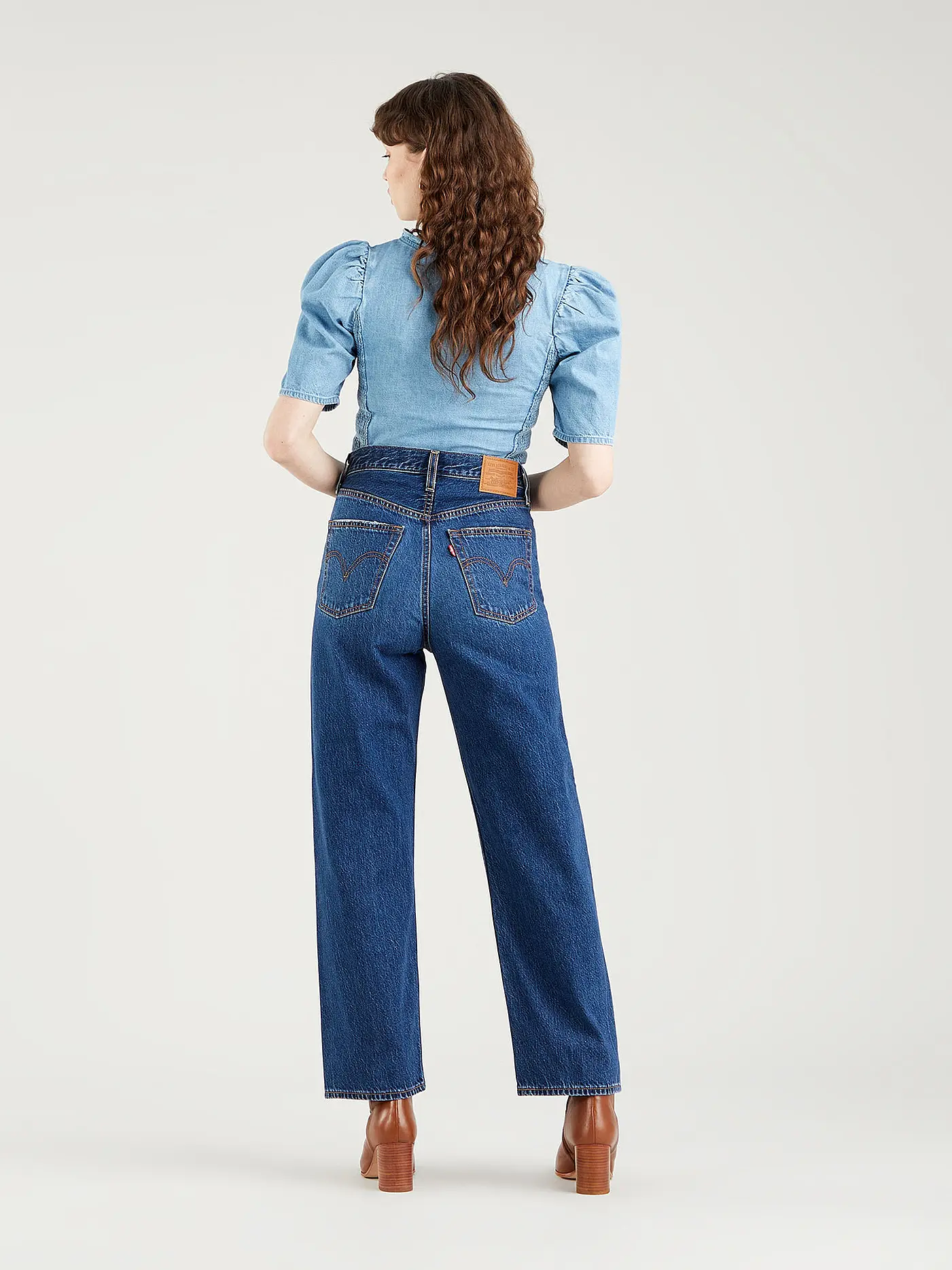 LEVI'S® | Jeans Straight Fit 7/8 Ribcage | blau