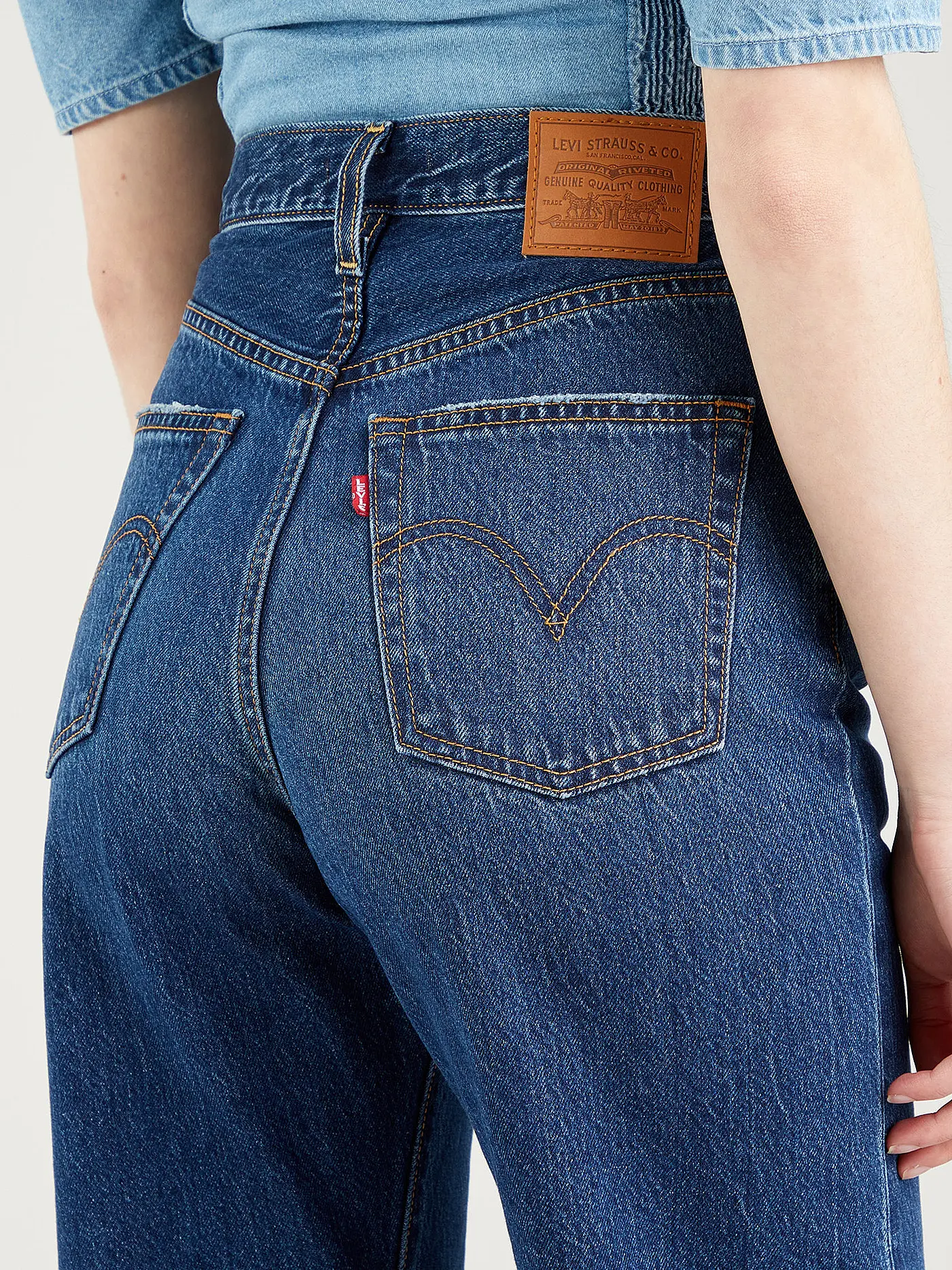 LEVI'S® | Jeans Straight Fit 7/8 Ribcage | blau