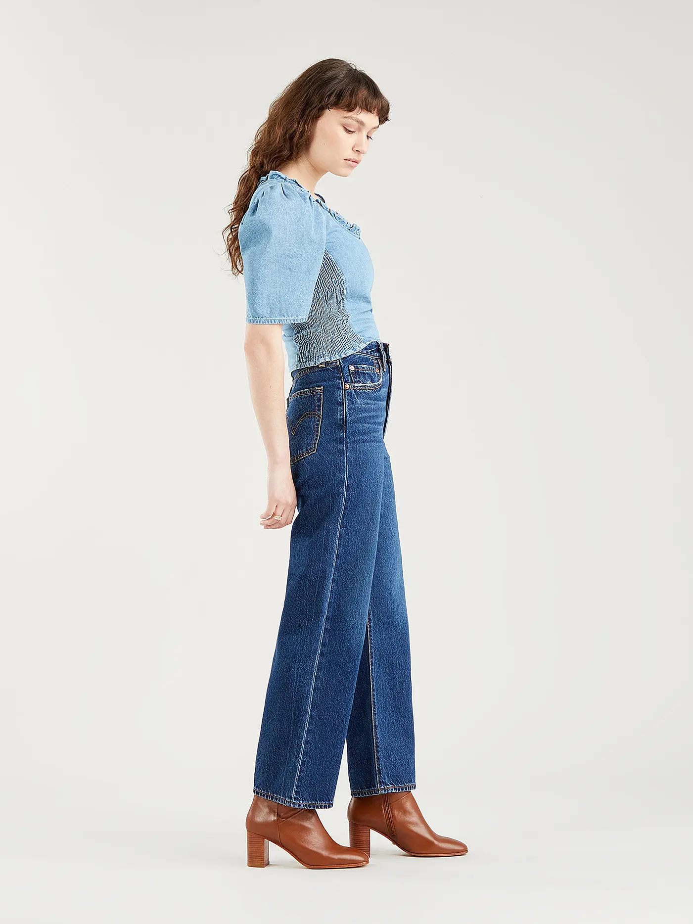 LEVI'S® | Jeans Straight Fit 7/8 Ribcage | blau