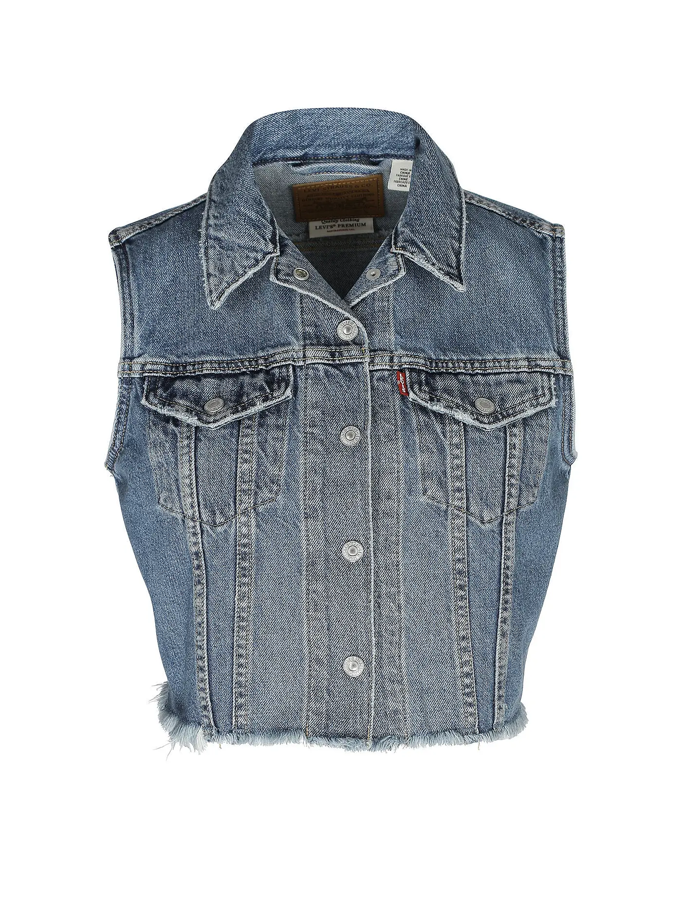 LEVI'S® | Jeansgilet Cropped Fit | blau